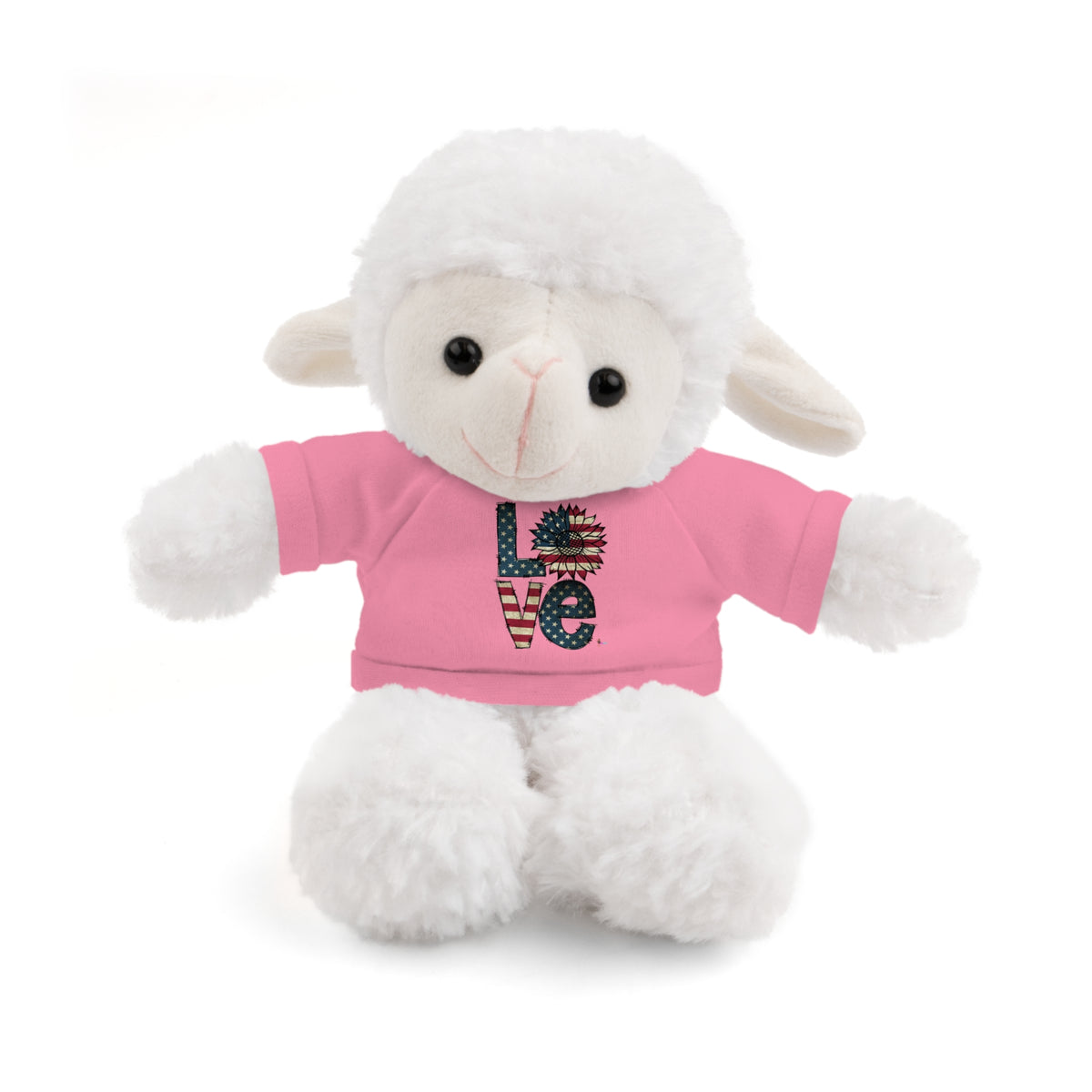 Patriotic 'LOVE' Plush Bear with Tee — Cute Stuffed Animal Gift