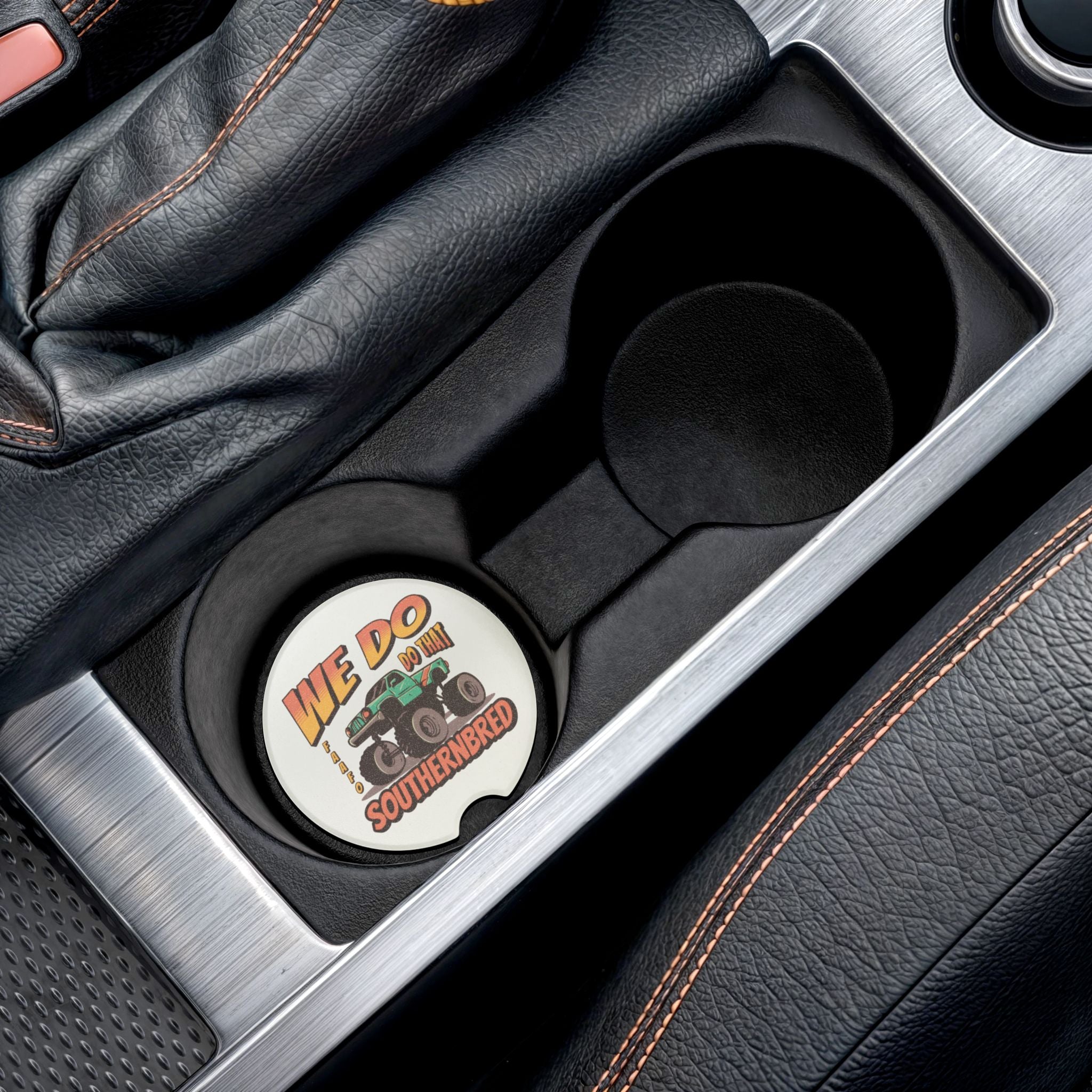 "We Do That" Monster Truck Southernbred Soapstone Car Coaster