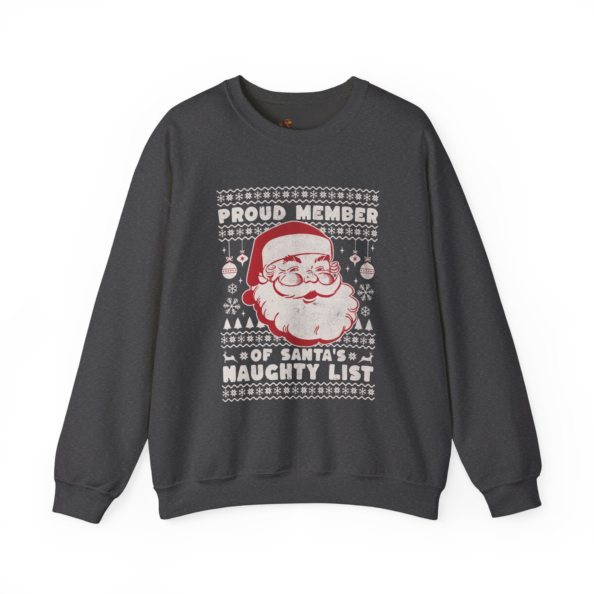 “Proud Member of Santa’s Naughty List” Vintage Santa Ugly Sweater