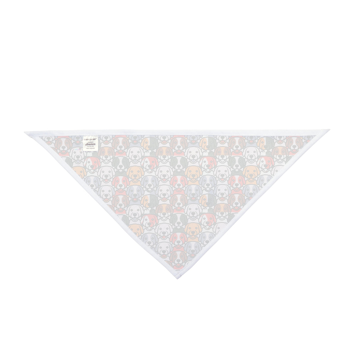 Art Deco Dog Faces Patterned Pet Bandana — Cute Colorful Puppy Print for Small & Large Dogs