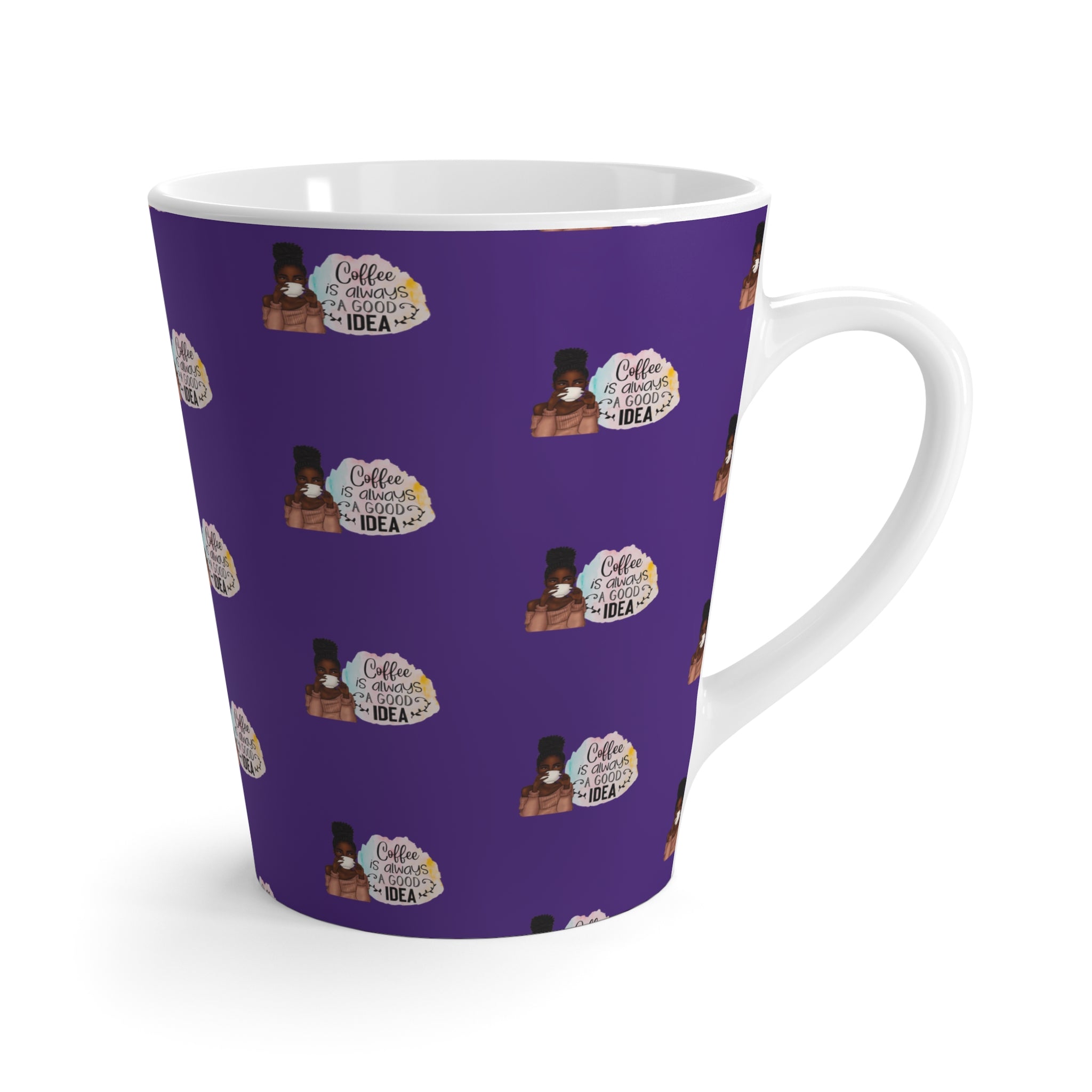 Melanin Magic Purple Patterned Coffee is Always a Good Idea Mug