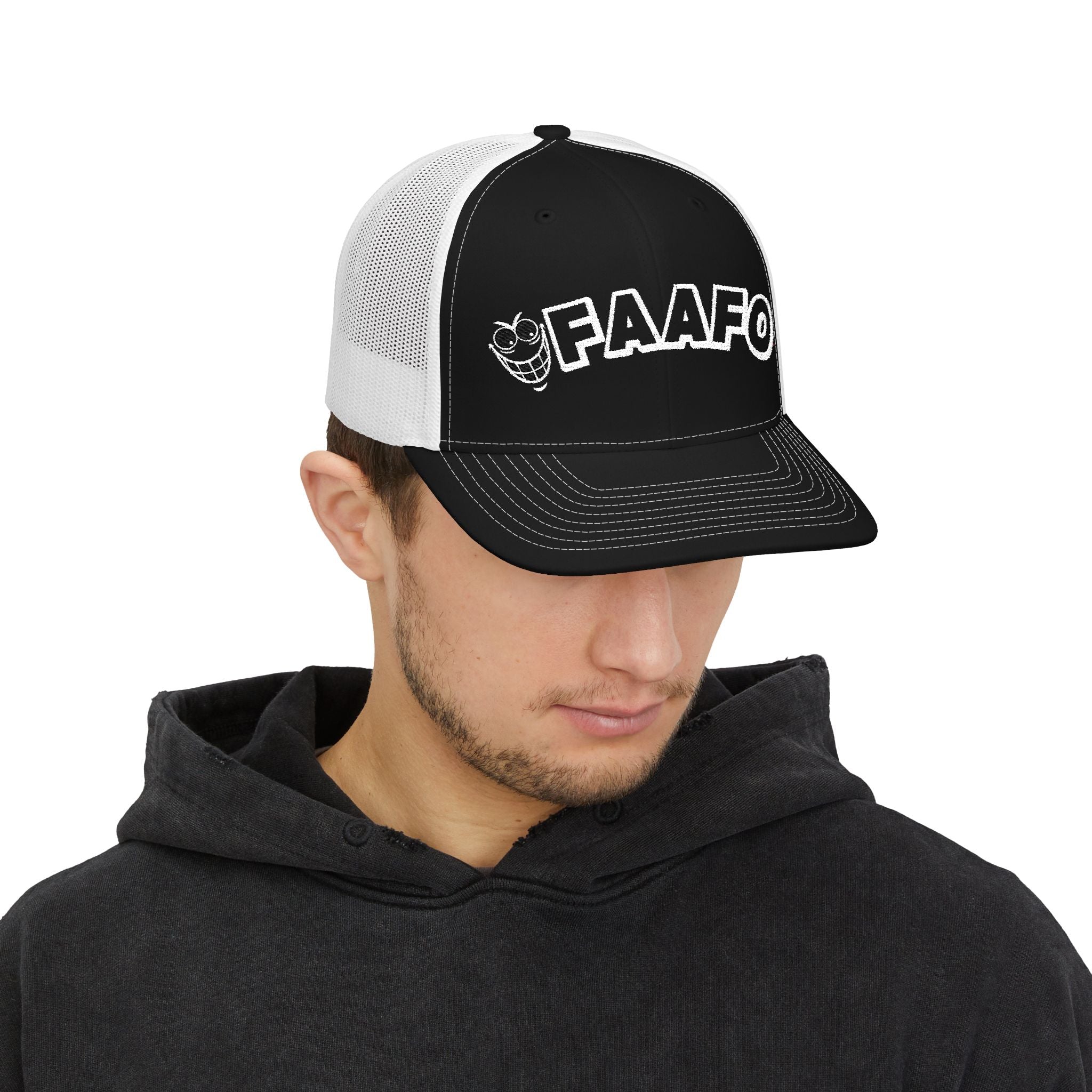 Embroidered 'FAAF0' SlyGuy Trucker Snapback Hat