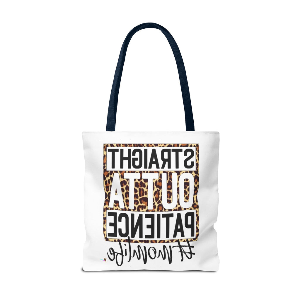 Straight Outta Patience #MomLife  Leopard Tote Bag Funny Mom Gift