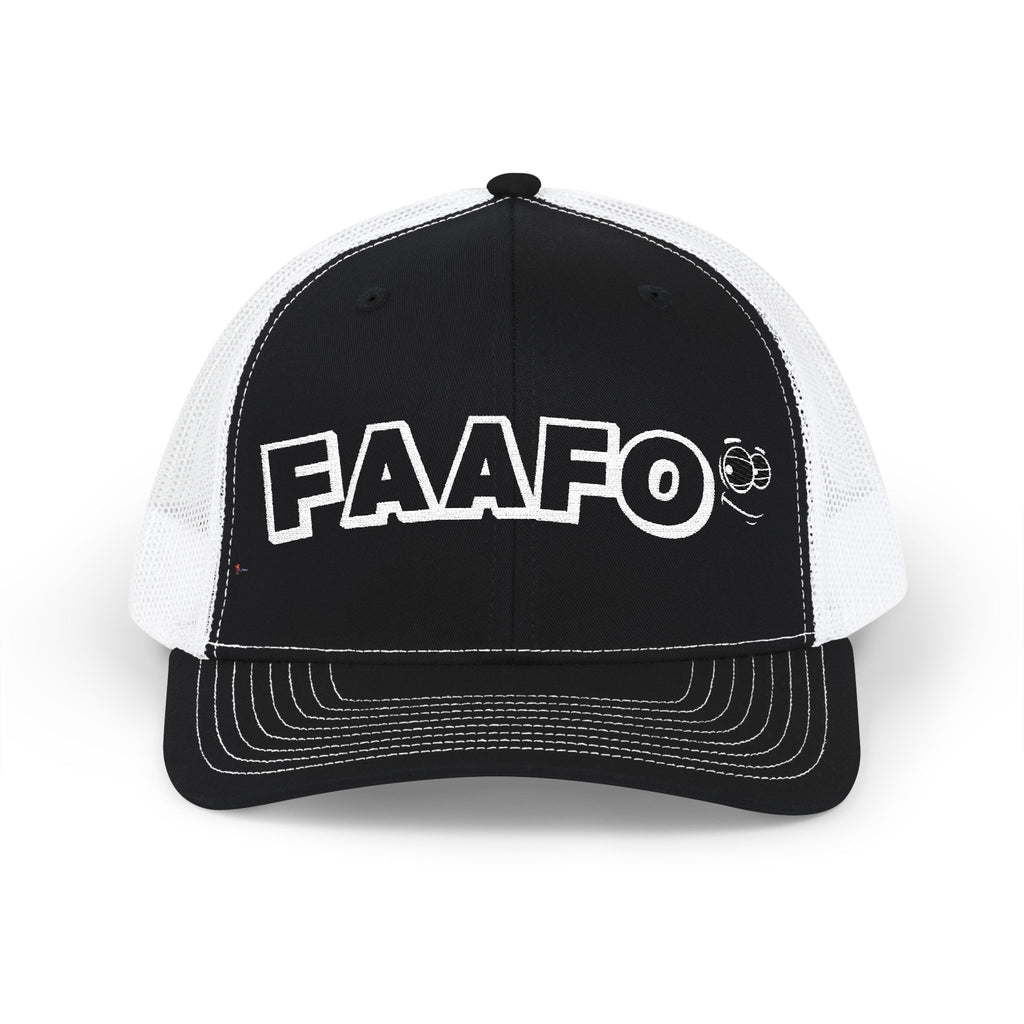 Bold FAAFO Logo Snapback Embroidered Trucker Cap