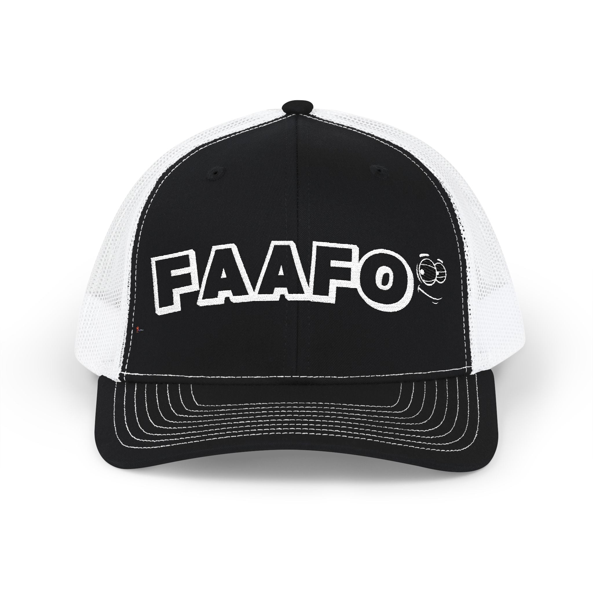 Bold FAAFO Logo Snapback Embroidered Trucker Cap