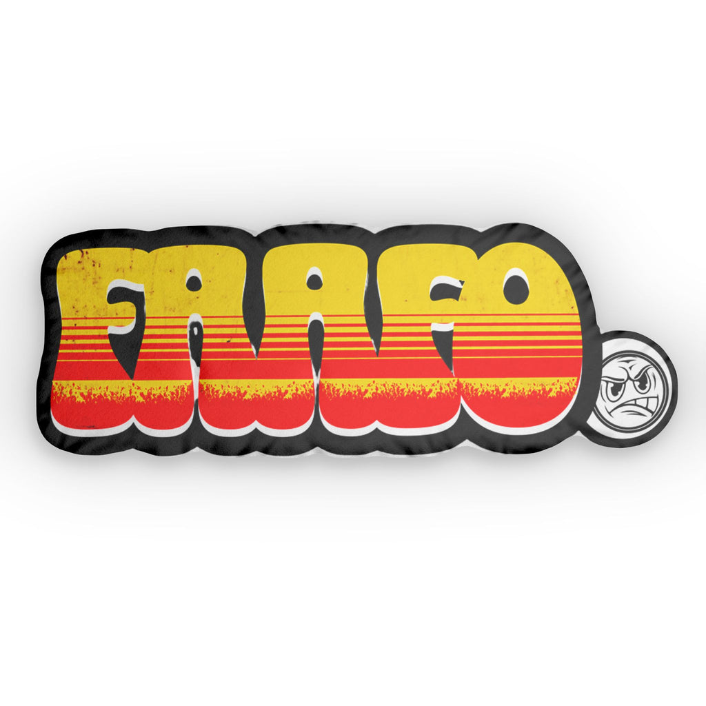 FAAFO Fired Up Custom Shaped Sunset Graphic Throw Pillow