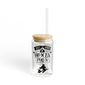Just a Bunch of Hocus Pocus Flying Witch Sipper Glass