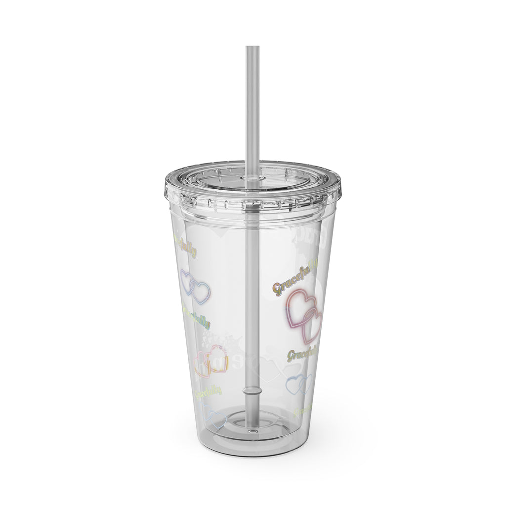 Gracefully Gemini Zodiac Sunsplash Tumbler with Straw 16oz