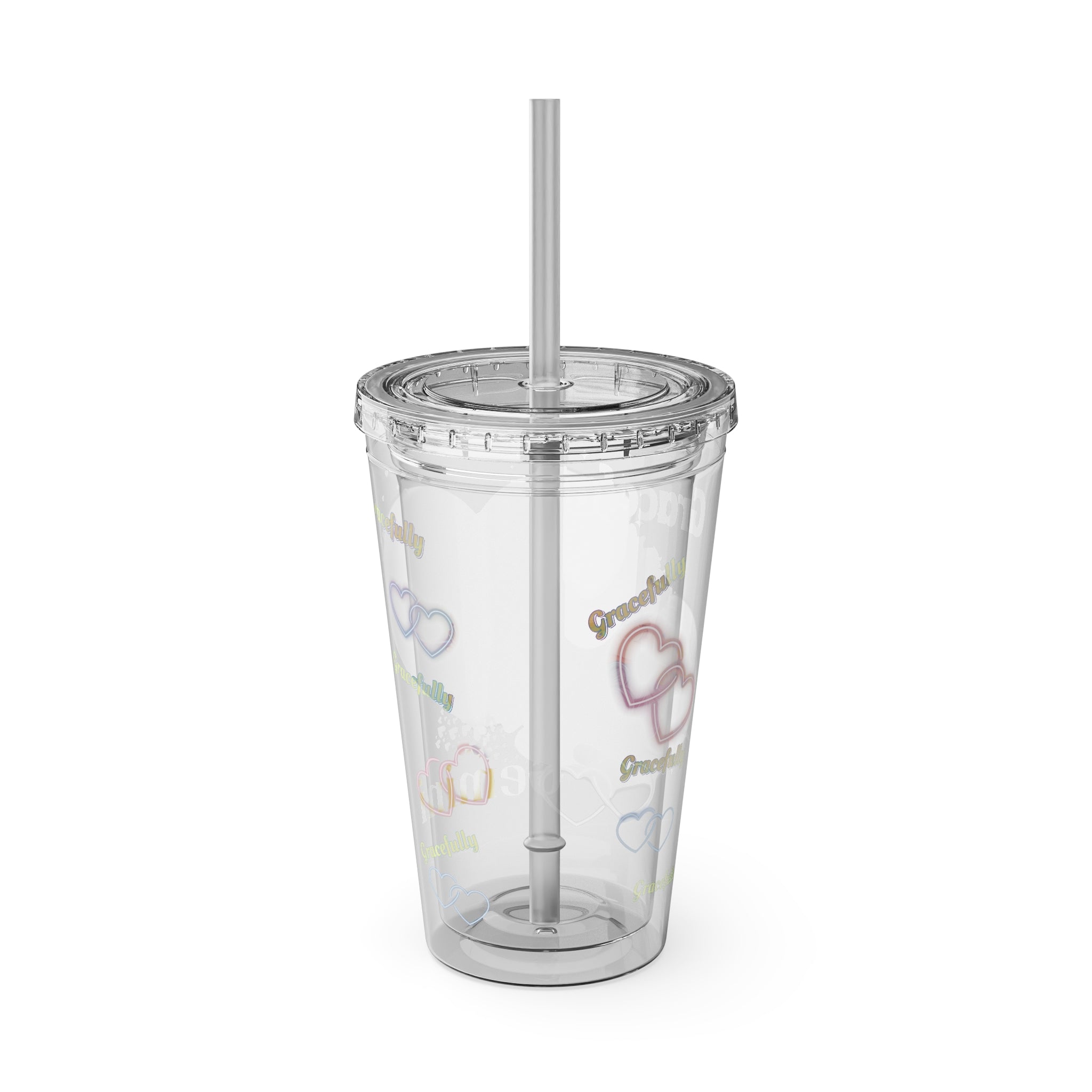 Gracefully Gemini Zodiac Sunsplash Tumbler with Straw 16oz