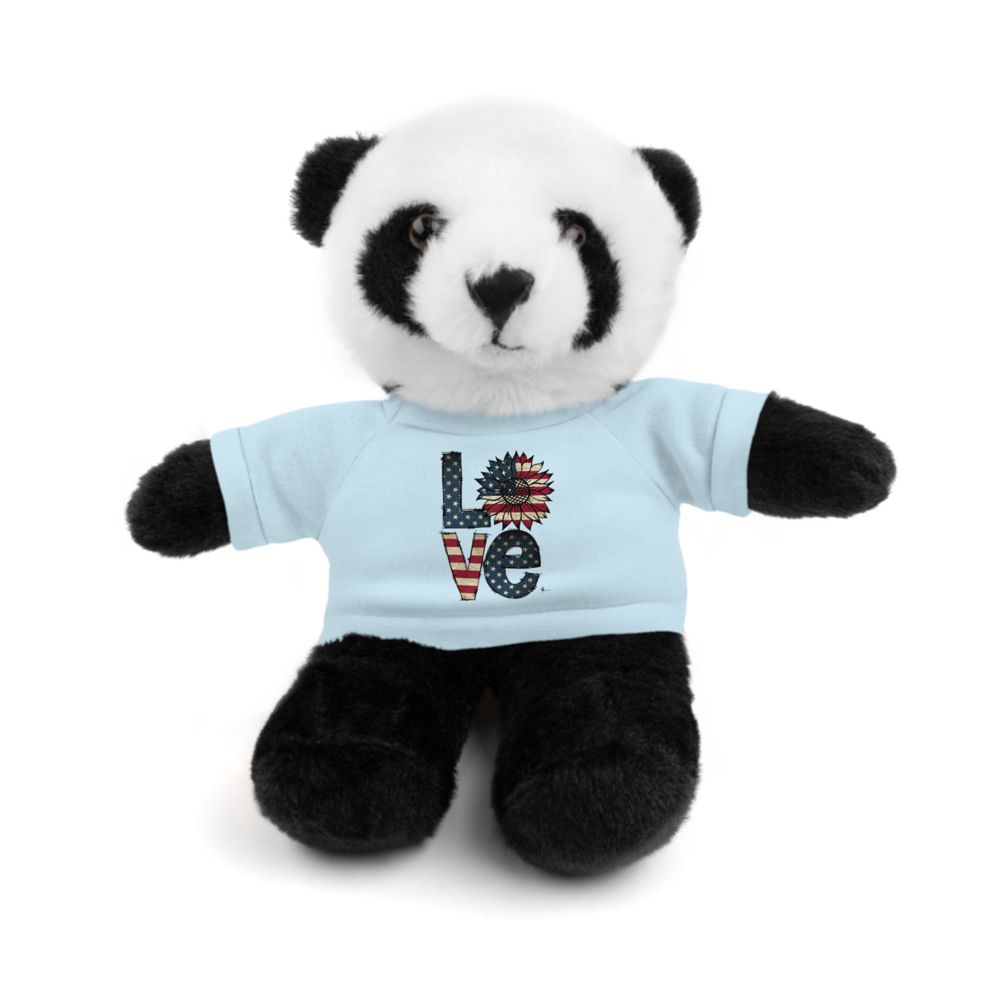 Patriotic 'LOVE' Plush Bear with Tee — Cute Stuffed Animal Gift