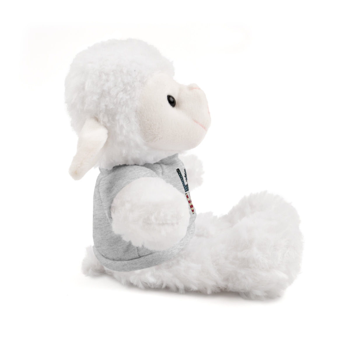 Patriotic 'LOVE' Plush Bear with Tee — Cute Stuffed Animal Gift