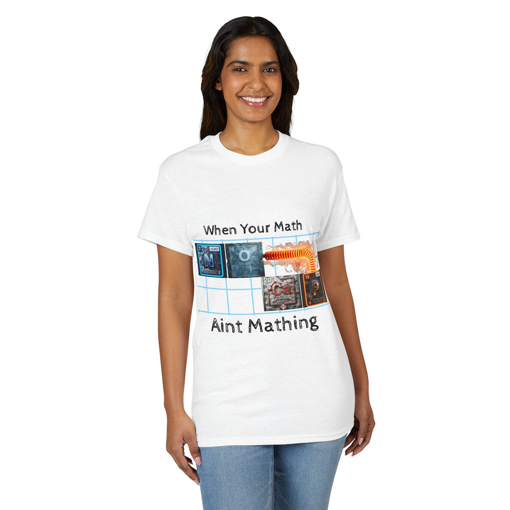 Periodic table "No Cap" When Your Math Ain't Mathing T-Shirt — Funny Math Meme Tee