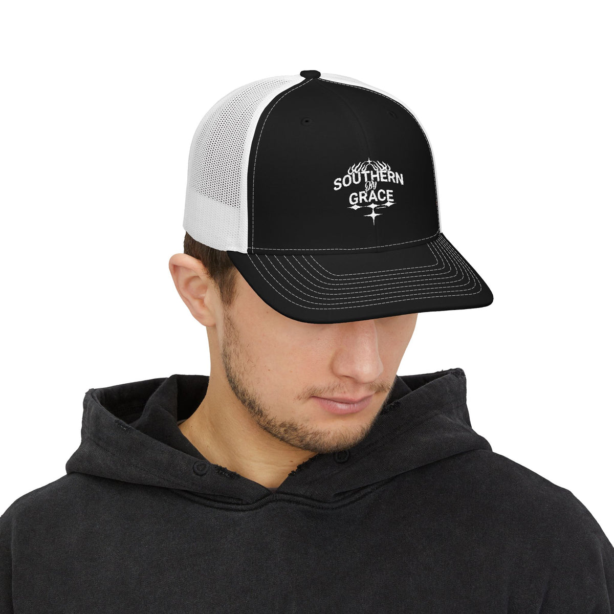 Southern By Grace Embroidered Trucker Cap