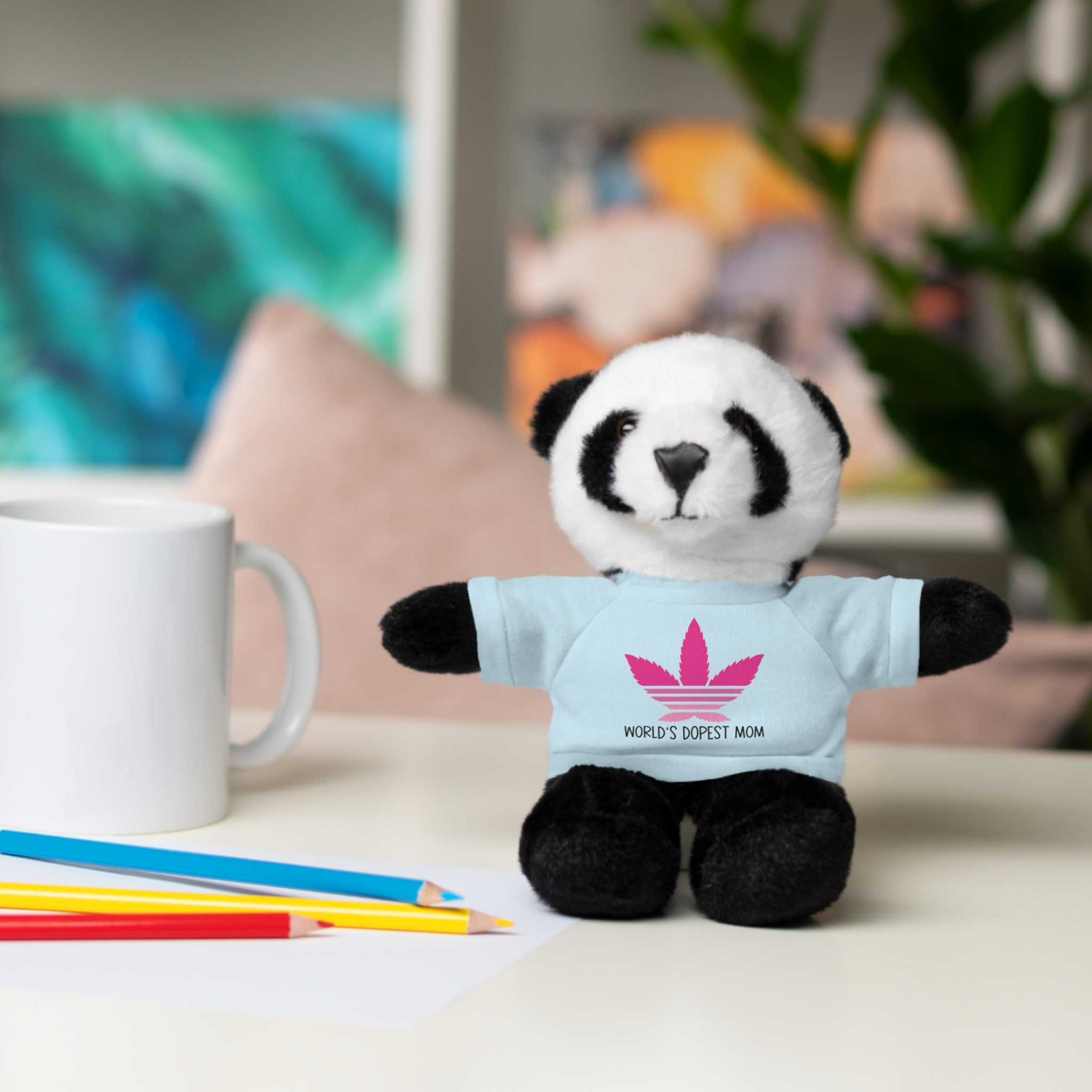 Teddy Bear – "World's Dopest Mom" Adult Plush with Tee for 420 moms