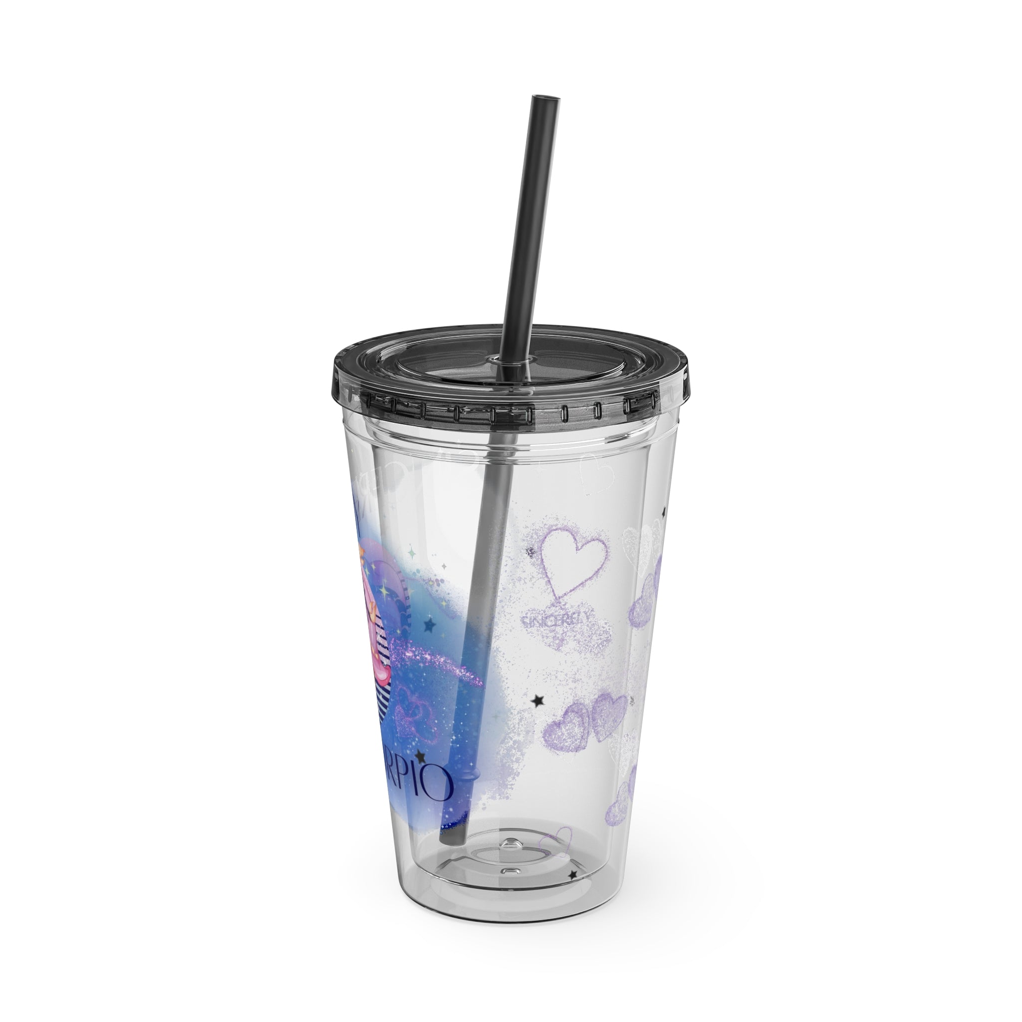 Sincerely Scorpio Zodiac Sunsplash Tumbler with Straw - 16oz