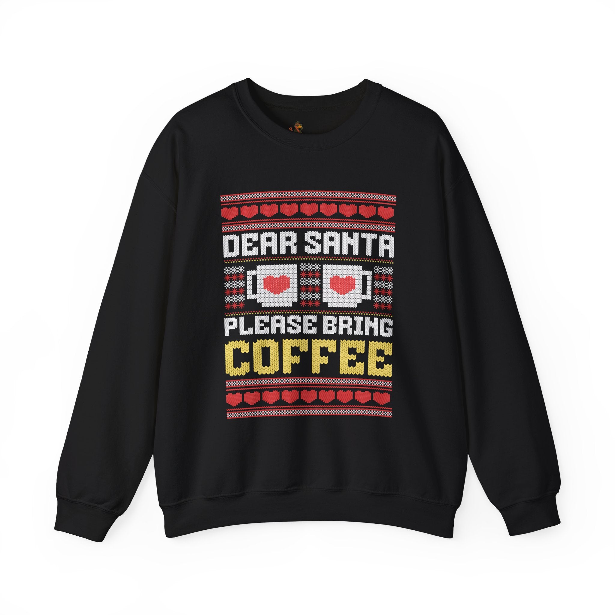 Dear Santa Please Bring Coffee Sweatshirt — Funny Christmas Coffee Crewneck