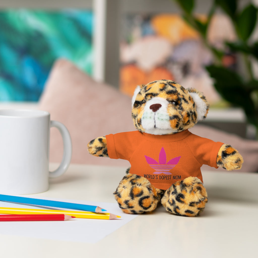 Teddy Bear – "World's Dopest Mom" Adult Plush with Tee for 420 moms