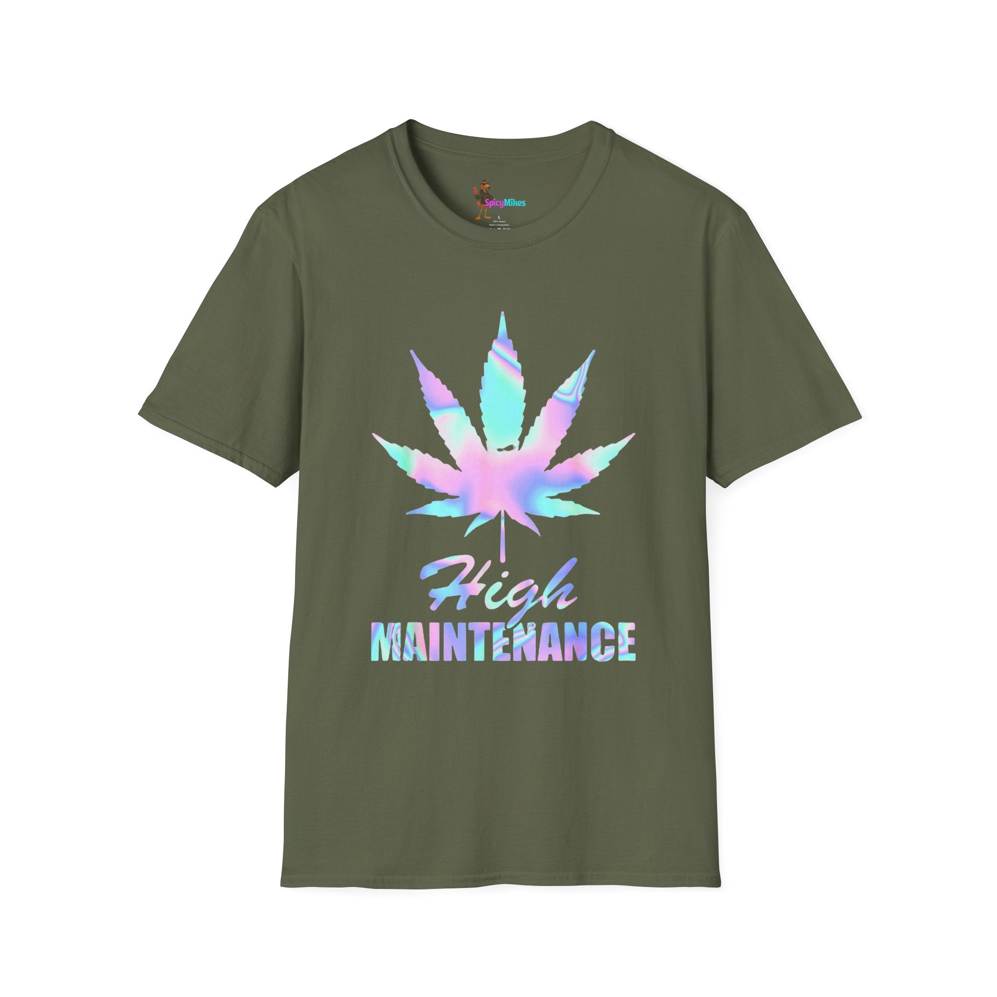 High Maintenance Pastel Tie-Dye Cannabis Leaf Tee