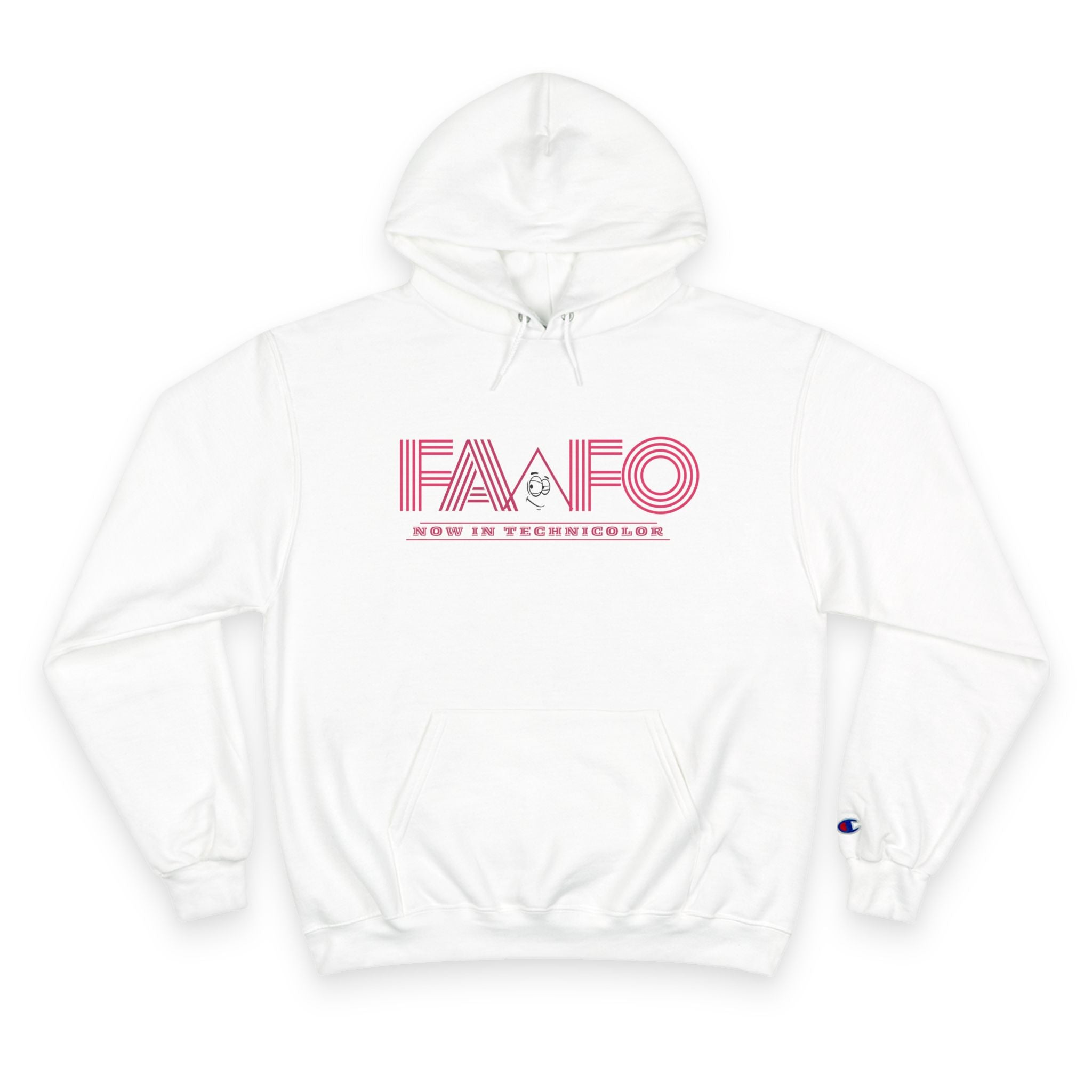 FAAFO Now In Technicolor Simple Champion Pullover Hoodie
