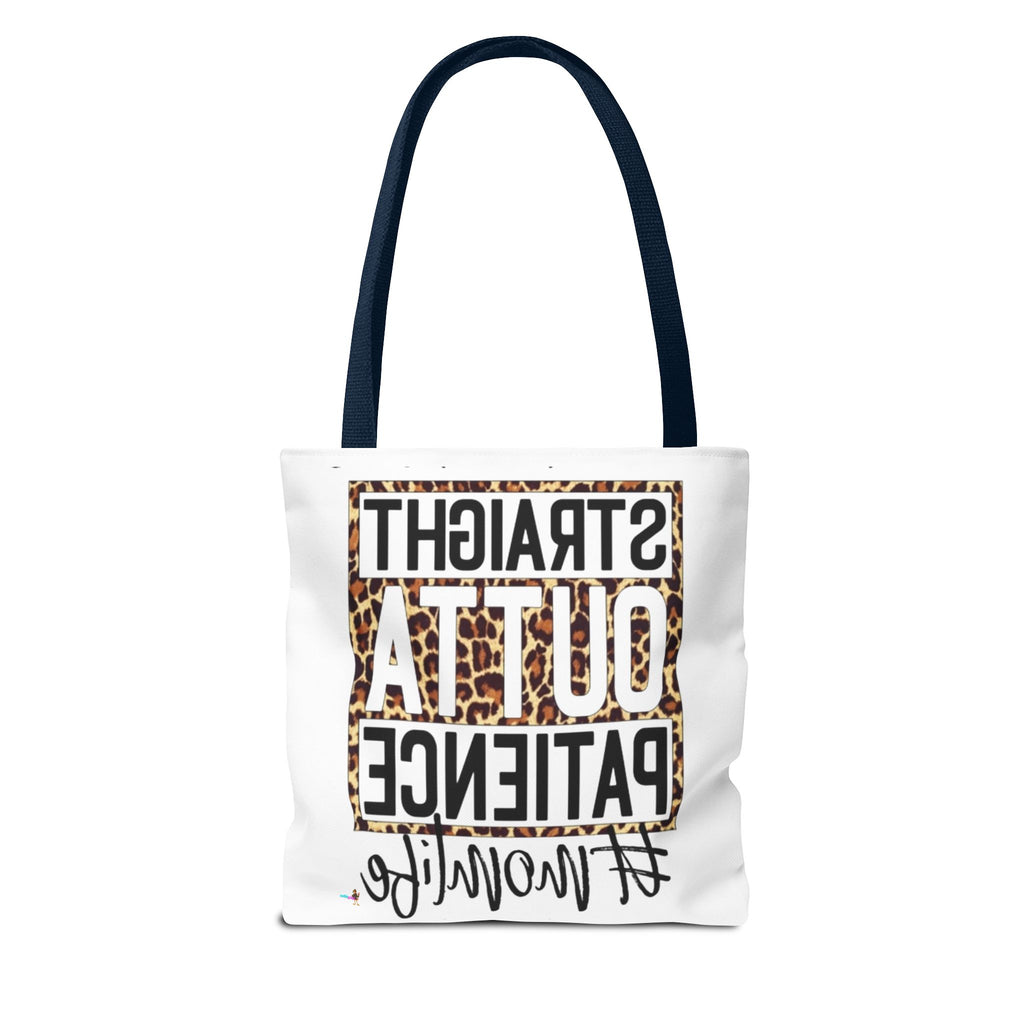 Straight Outta Patience #MomLife  Leopard Tote Bag Funny Mom Gift