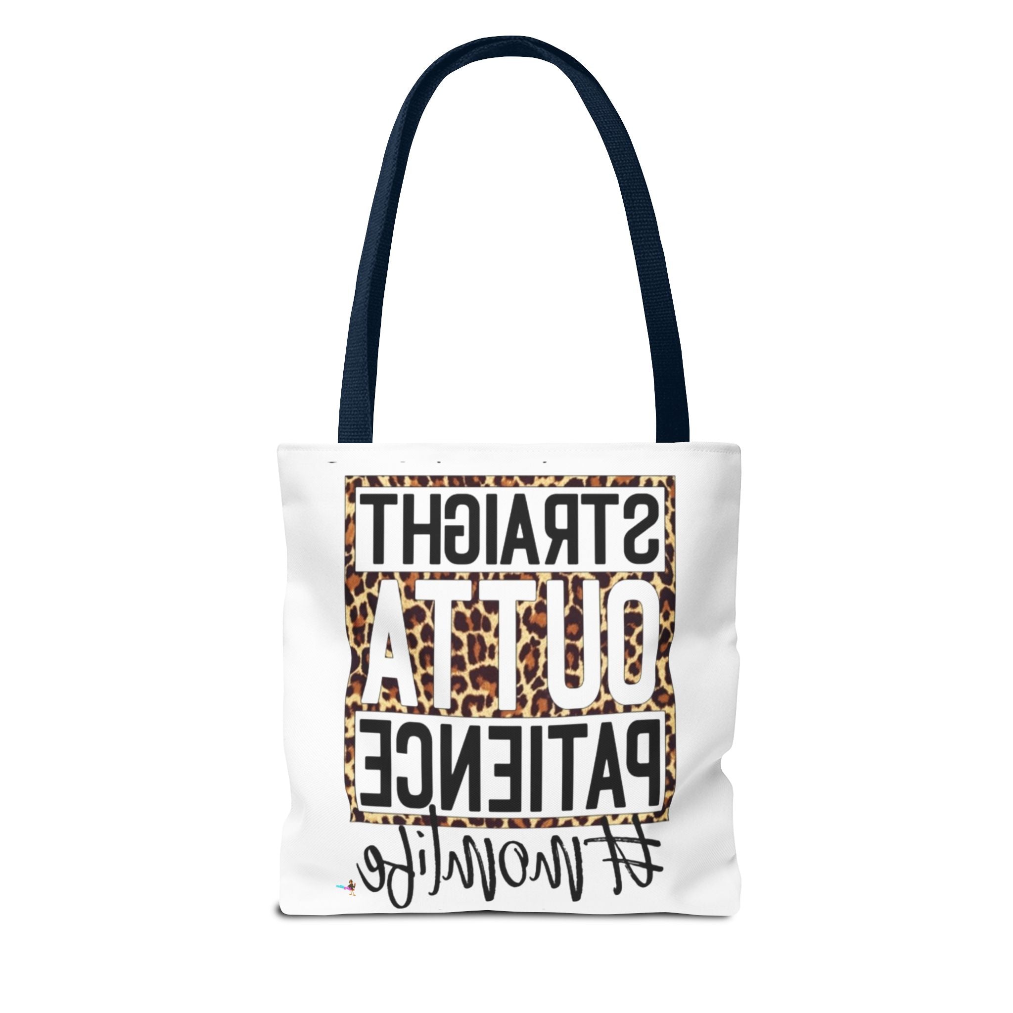 Straight Outta Patience #MomLife  Leopard Tote Bag Funny Mom Gift
