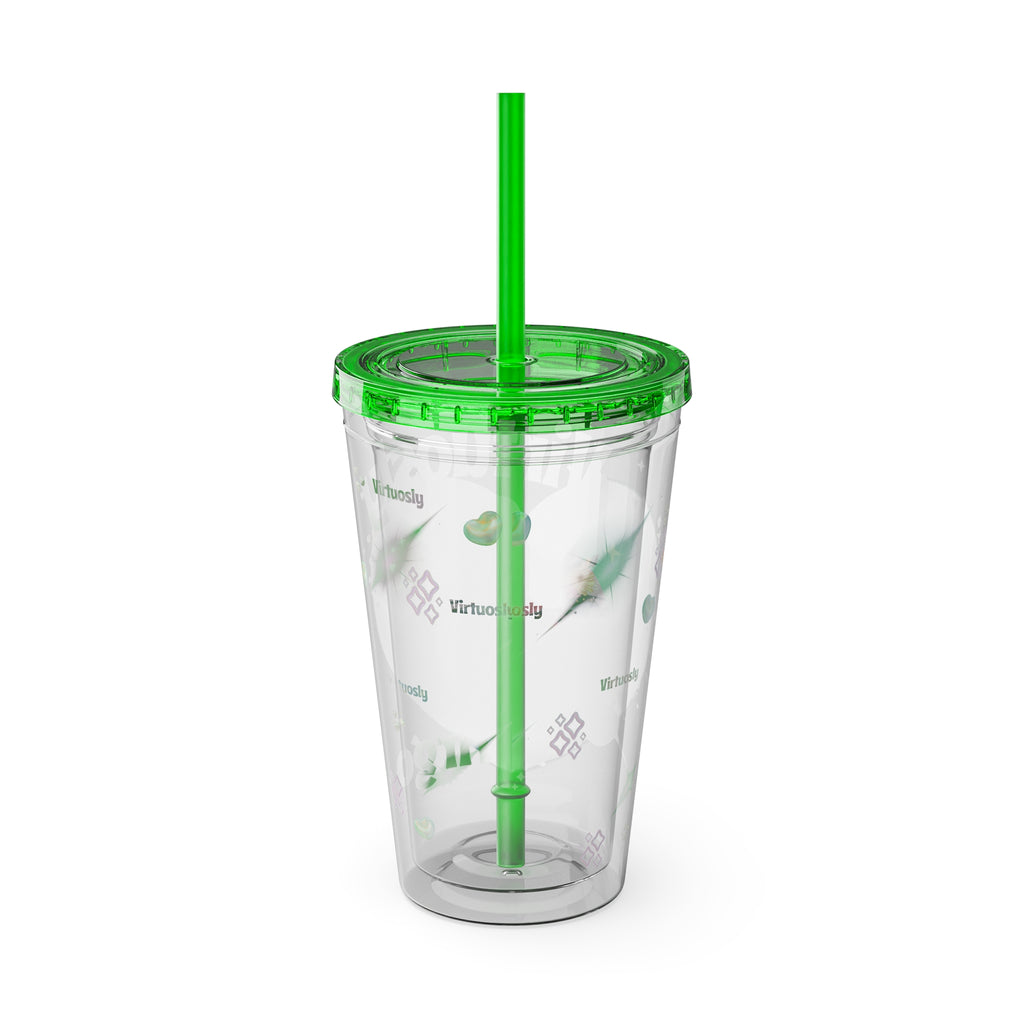 Virtuosly Virgo Zodiac Sunsplash Tumbler with Straw 16oz