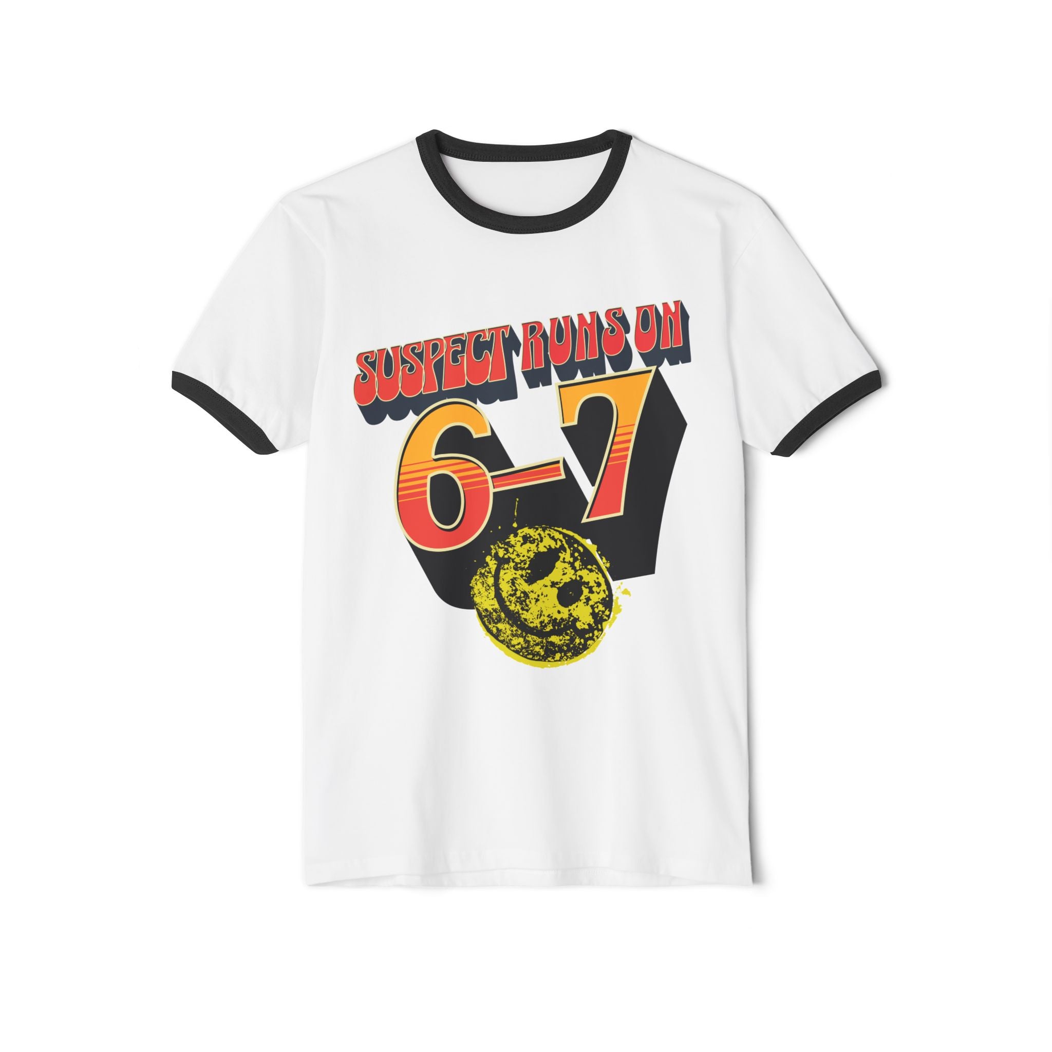 Suspect Runs On 6-7 Smiles Ringer T-Shirt