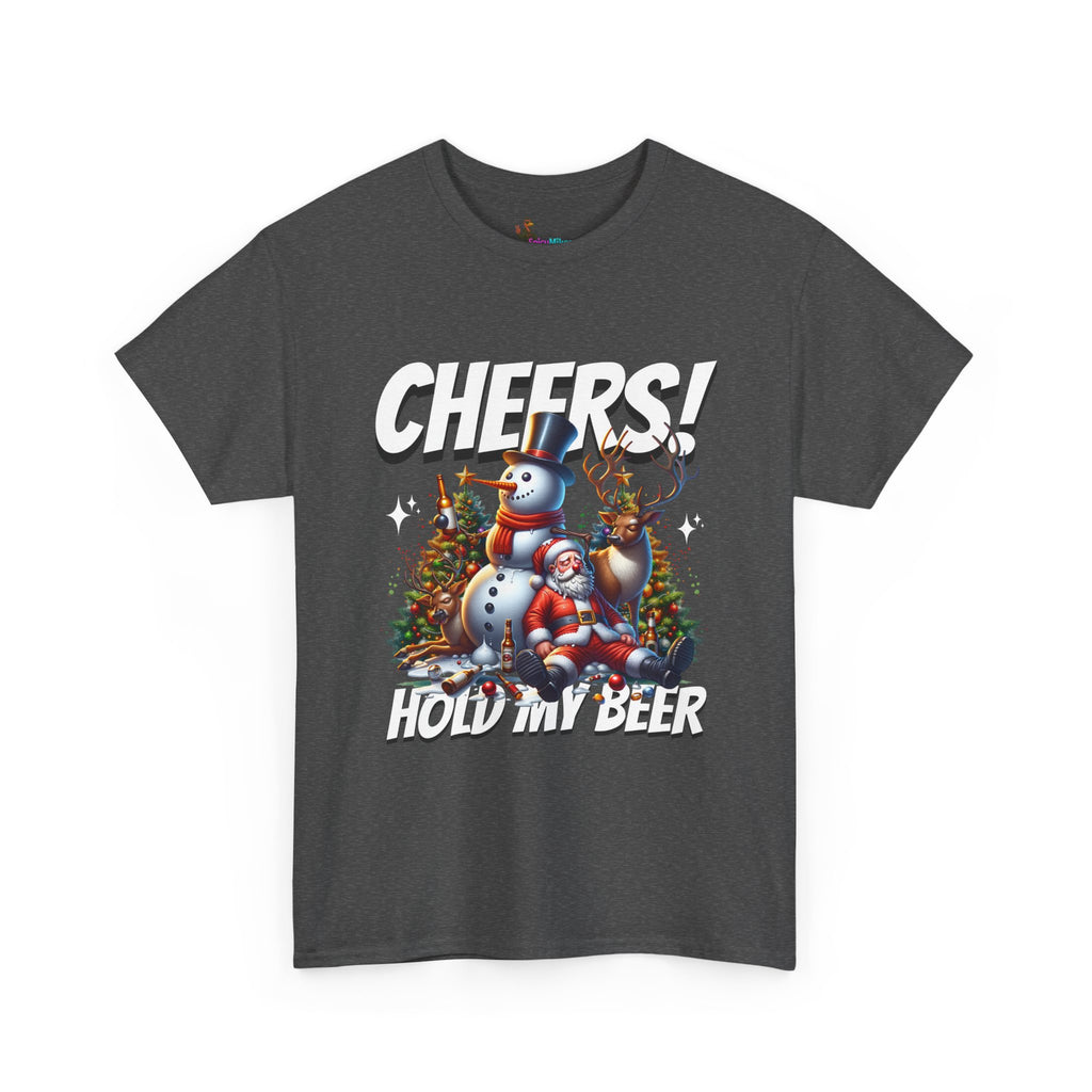 "Cheers! Hold My Drink" Holiday Snowman Christmas Tee
