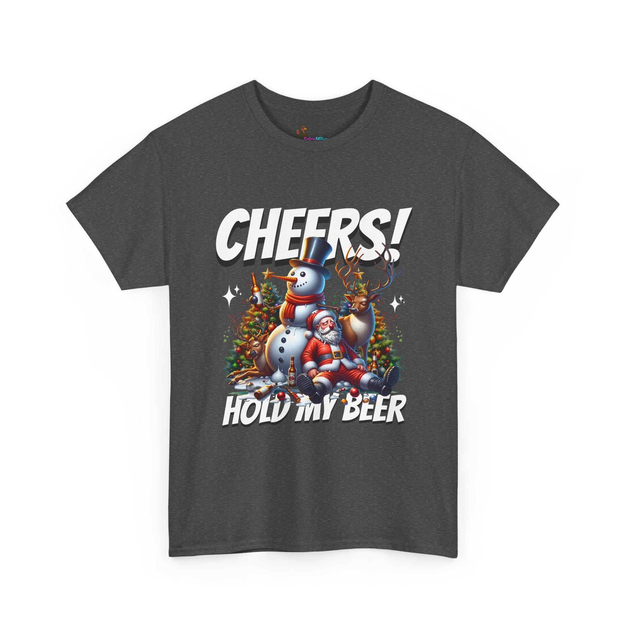 "Cheers! Hold My Drink" Holiday Snowman Christmas Tee