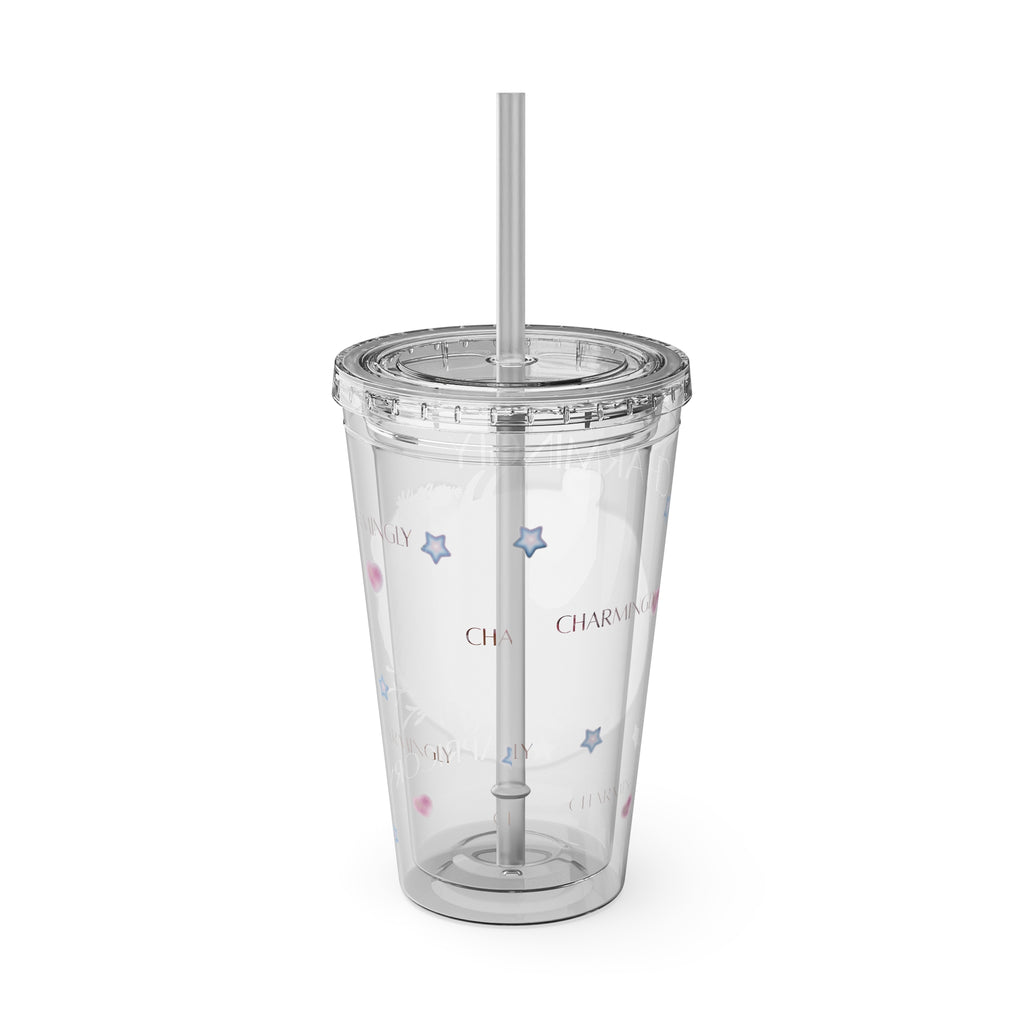 Charmingly Capricorn Zodiac Sunsplash Tumbler with Straw, 16oz