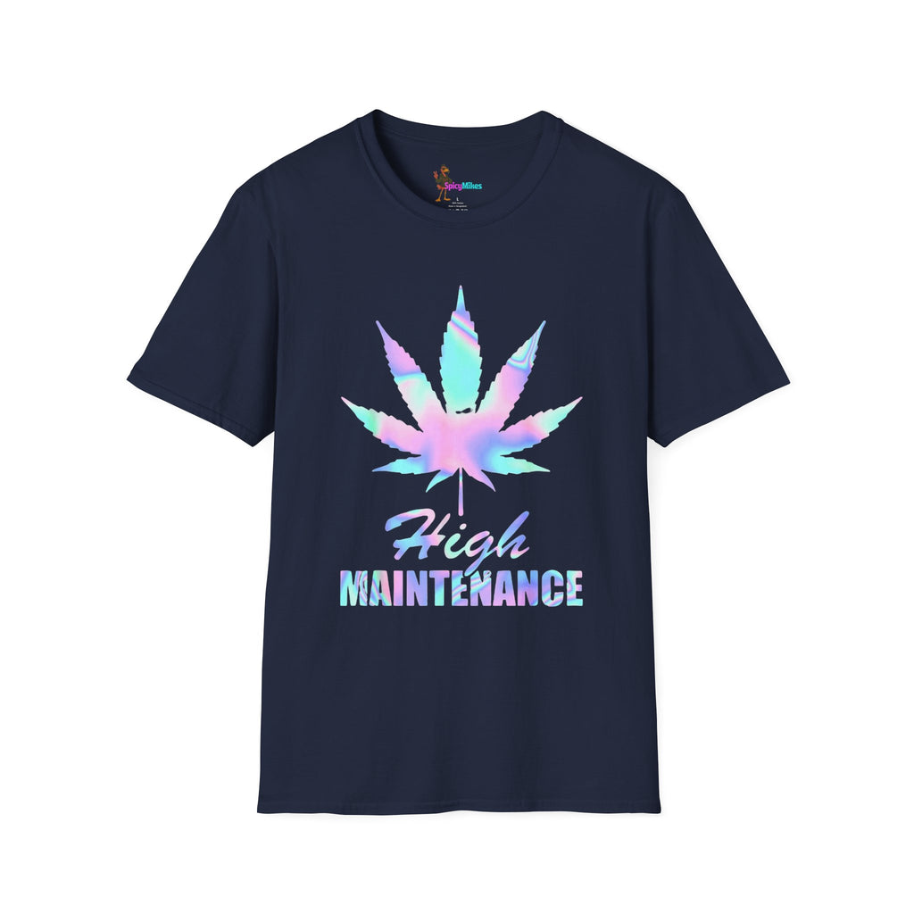 High Maintenance Pastel Tie-Dye Cannabis Leaf Tee