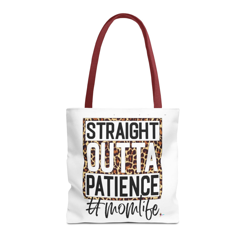Straight Outta Patience #MomLife  Leopard Tote Bag Funny Mom Gift