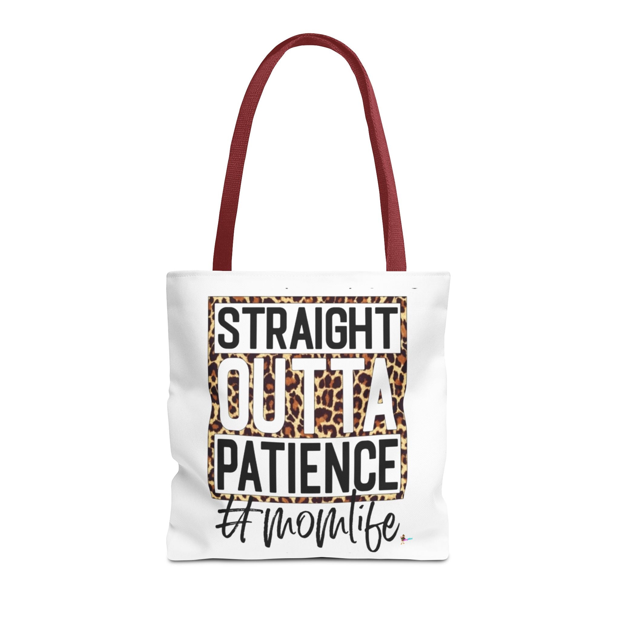 Straight Outta Patience #MomLife  Leopard Tote Bag Funny Mom Gift