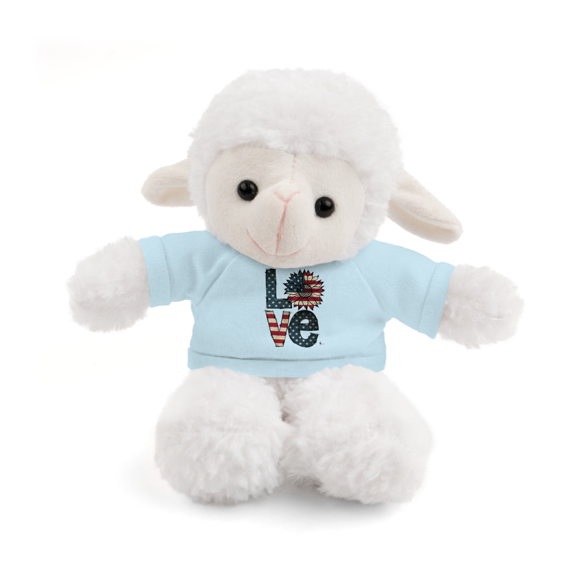 Patriotic 'LOVE' Plush Bear with Tee — Cute Stuffed Animal Gift
