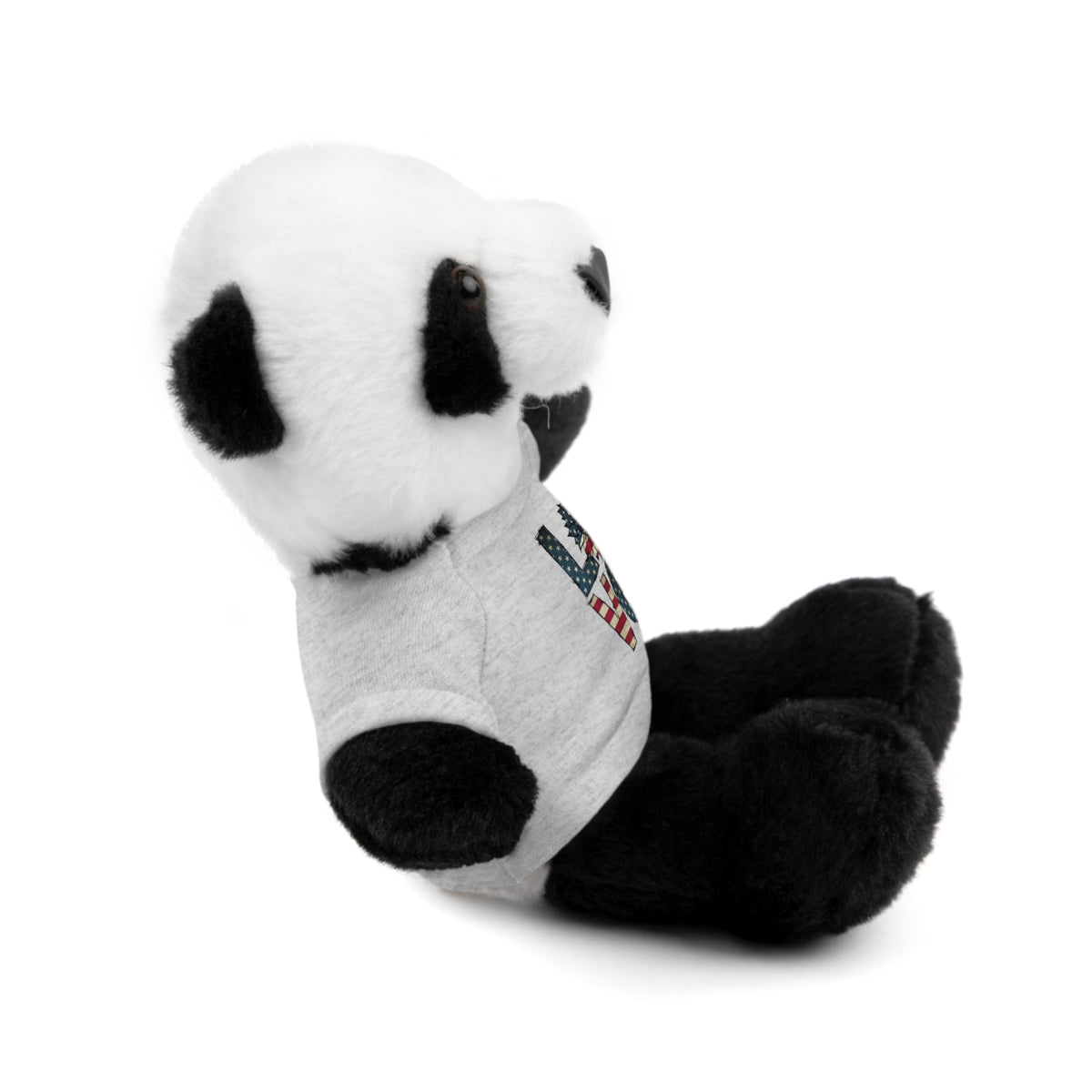 Patriotic 'LOVE' Plush Bear with Tee — Cute Stuffed Animal Gift