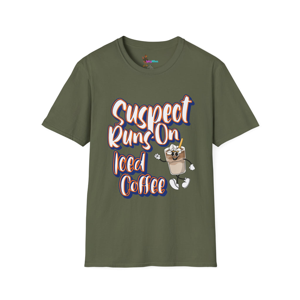 Suspect Runs On... Iced Coffee Graphic T-shirt