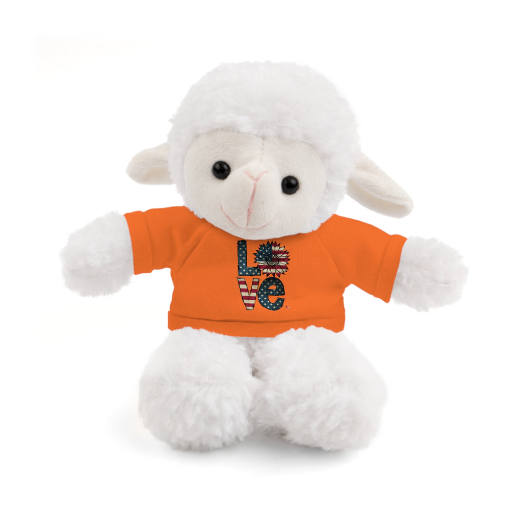 Patriotic 'LOVE' Plush Bear with Tee — Cute Stuffed Animal Gift