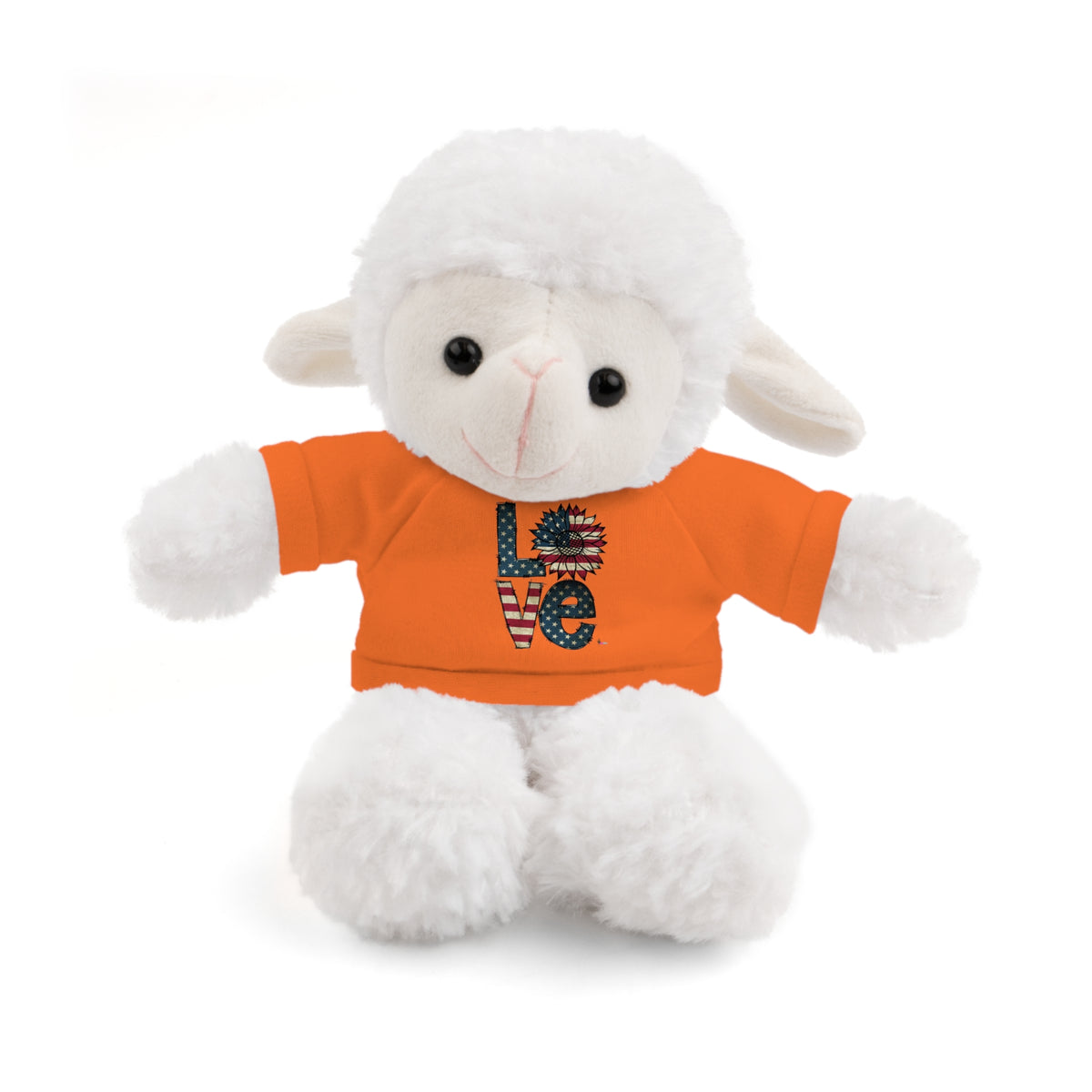Patriotic 'LOVE' Plush Bear with Tee — Cute Stuffed Animal Gift