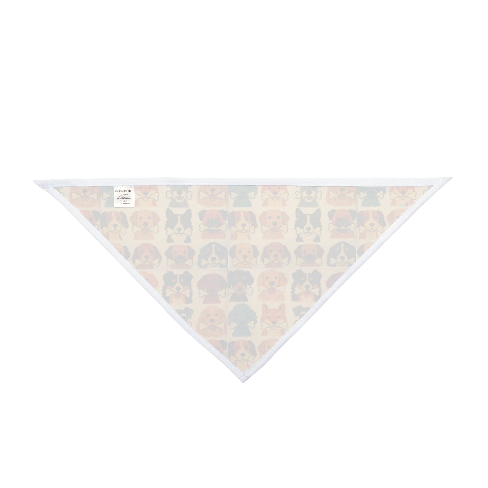 Retro Dog Faces Pet Tie Bandana | Cute Puppy Pattern Neck Scarf