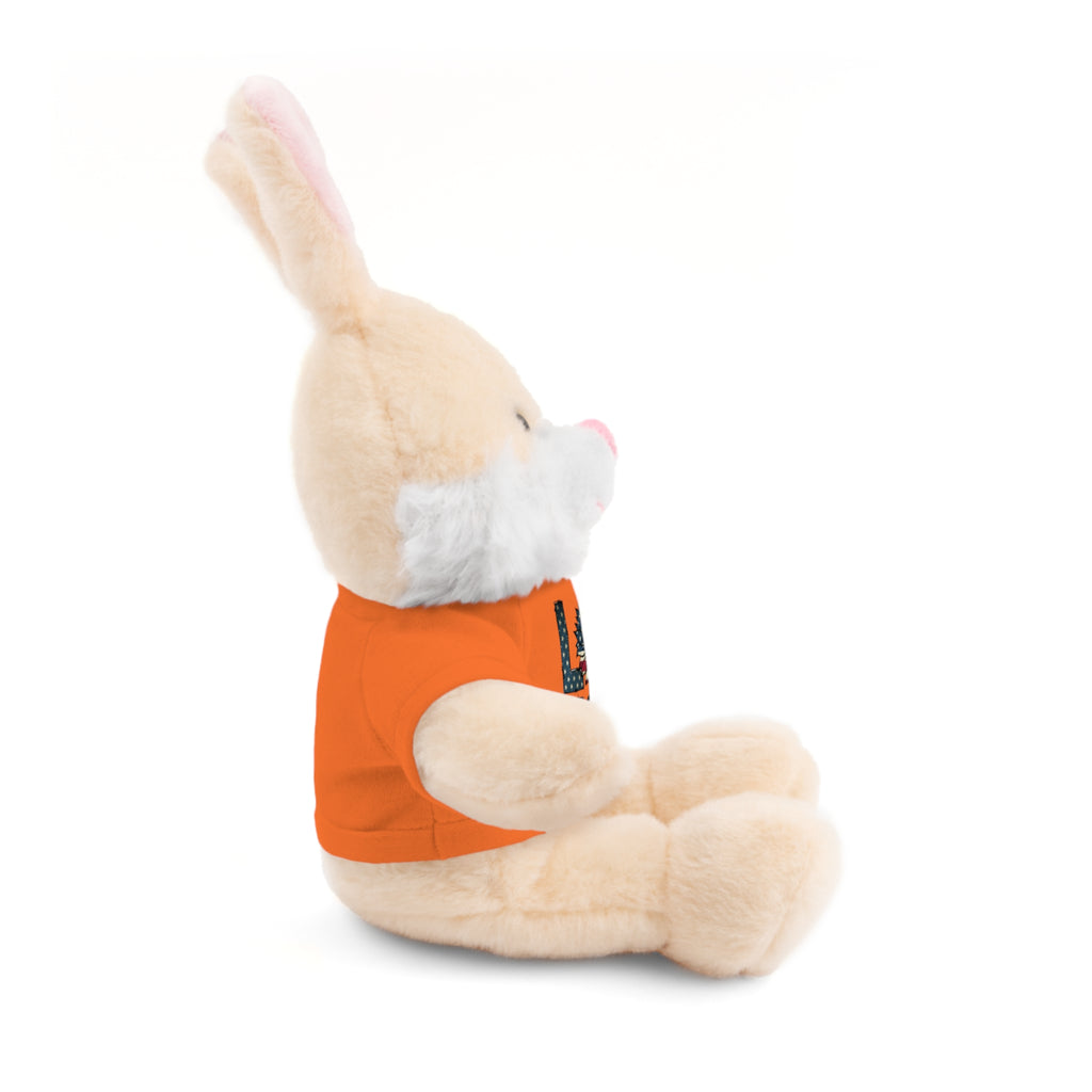 Patriotic 'LOVE' Plush Bear with Tee — Cute Stuffed Animal Gift