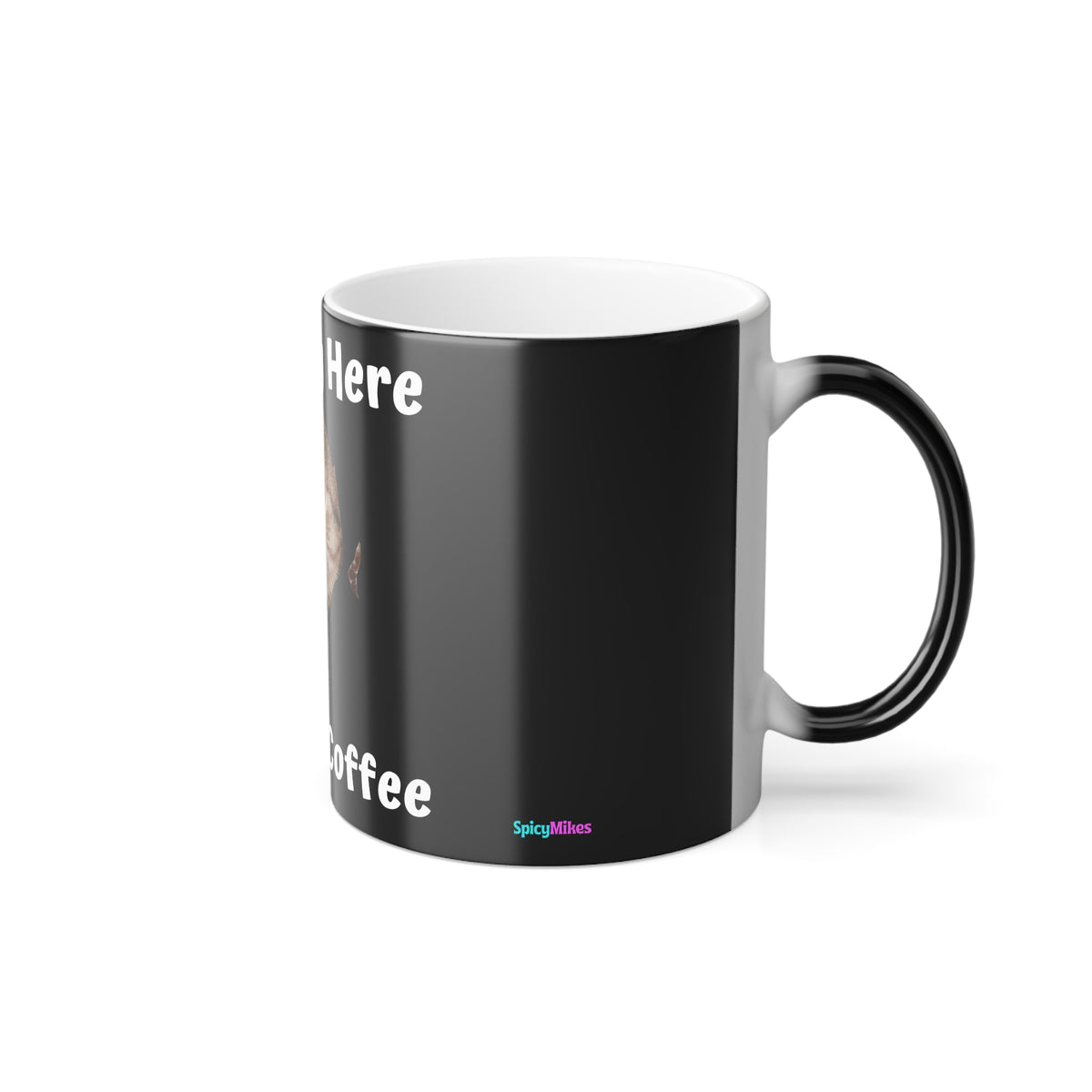 I'm Only Here For The Coffee Whimsical Cat Mug