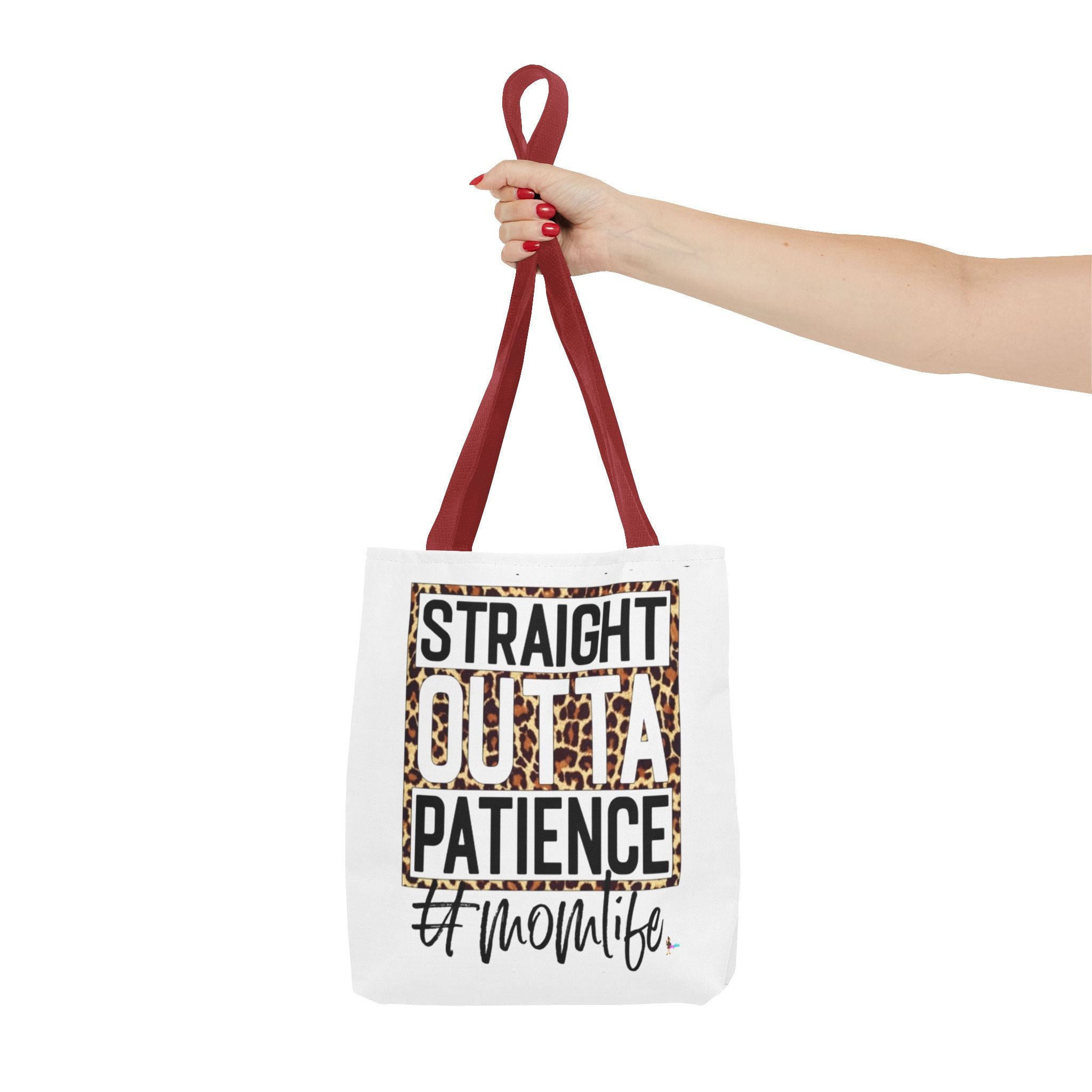Straight Outta Patience #MomLife  Leopard Tote Bag Funny Mom Gift
