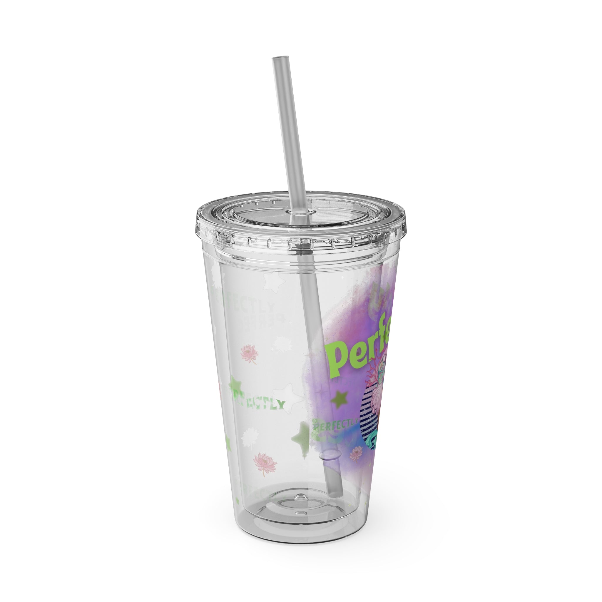 Perfectly Pisces Zodiac Sunsplash Tumbler with Straw, 16oz