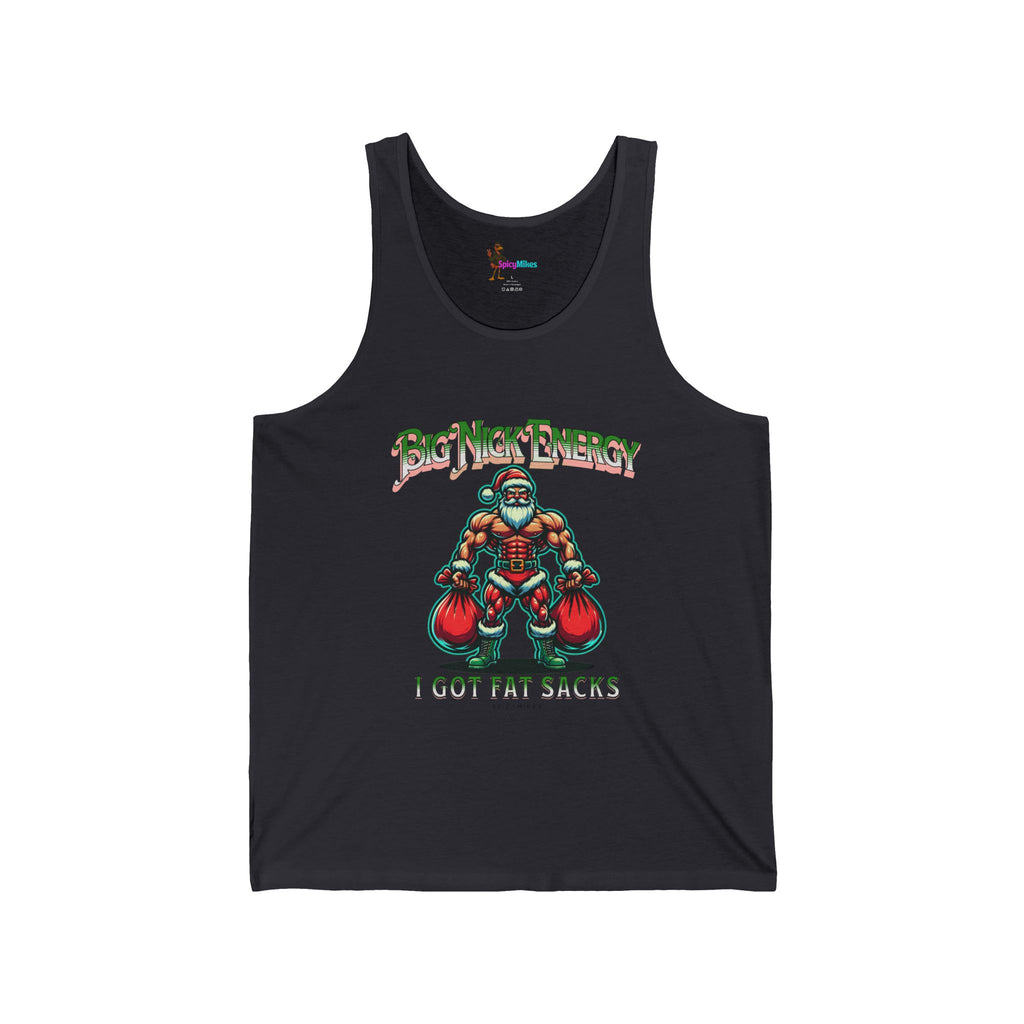 Muscular Santa Tank Top – "I Got Fat Sacks" Holiday Gym Tank