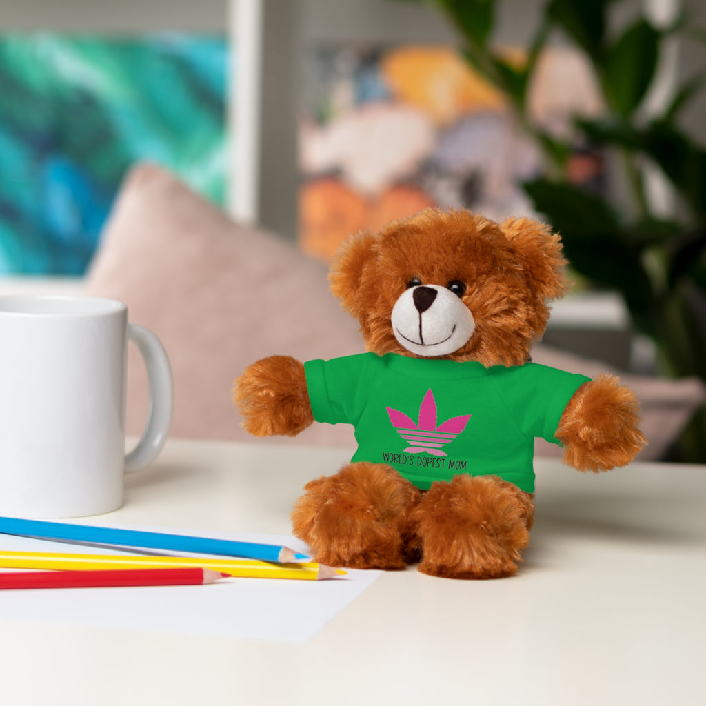 Teddy Bear – "World's Dopest Mom" Adult Plush with Tee for 420 moms
