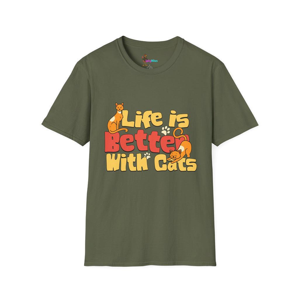 Life Is Better With Cats T-Shirt — Cute Cat Lover Tee