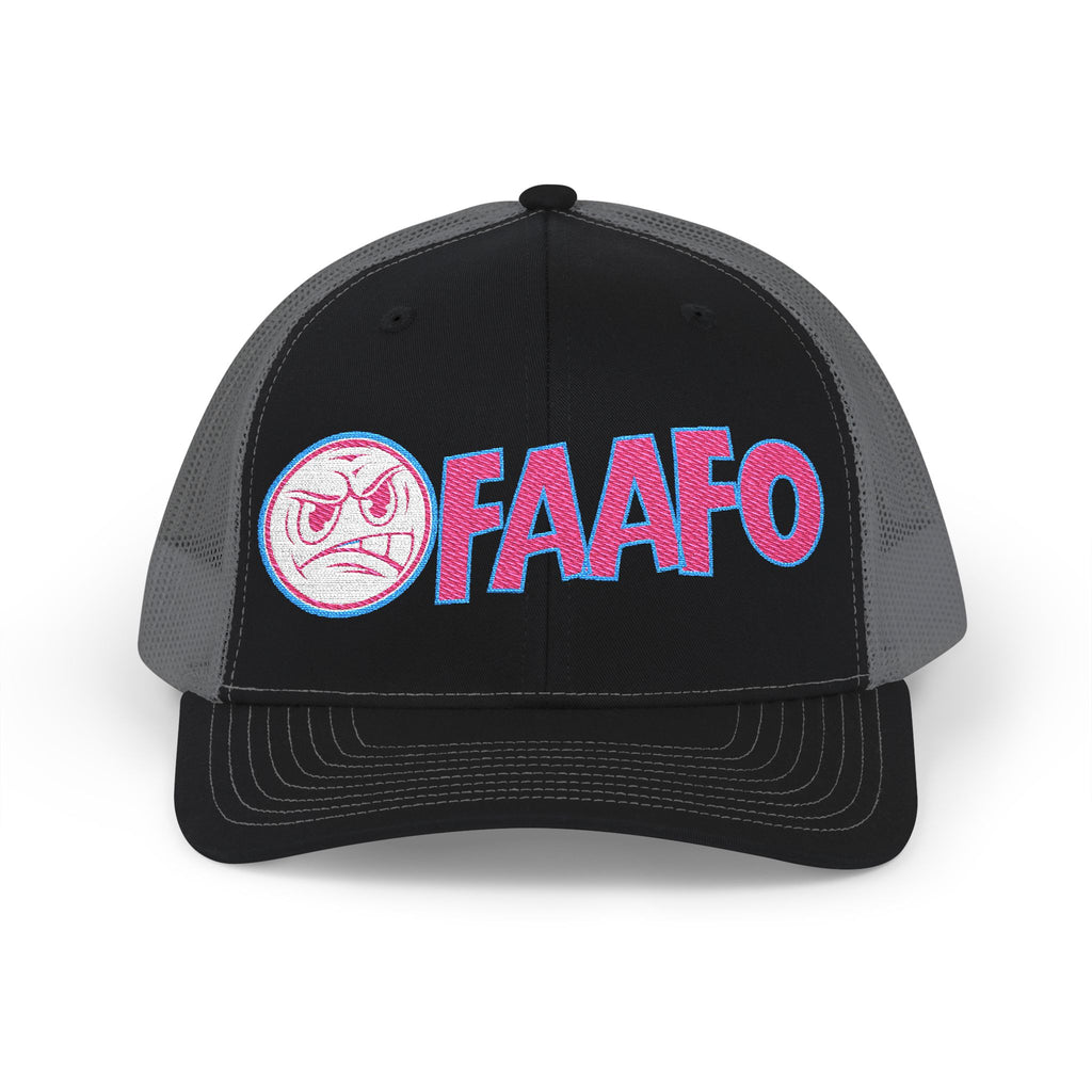 Mean Face FAAF0 Embroidered Snapback Trucker Cap