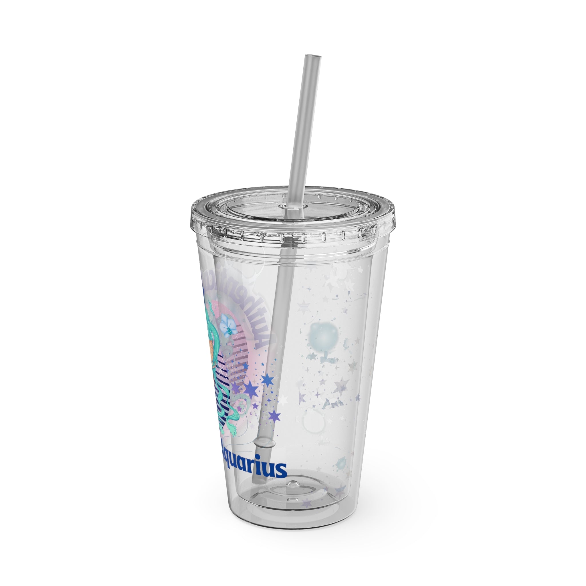 Authentically Aquarius Zodiac Sunsplash Tumbler 16oz