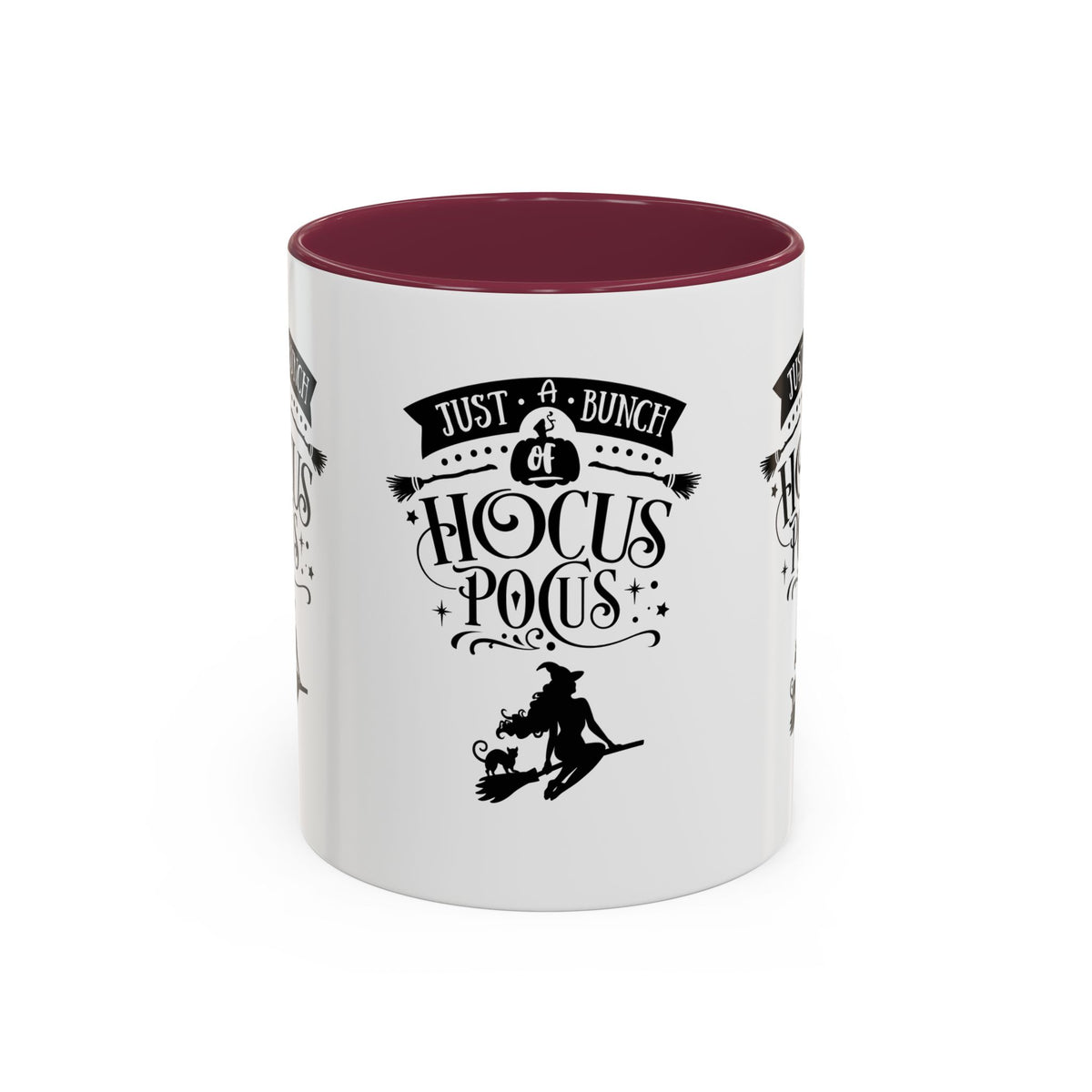 Halloween Just A Bunch Of Hocus Pocus Colored Rimmed Mug