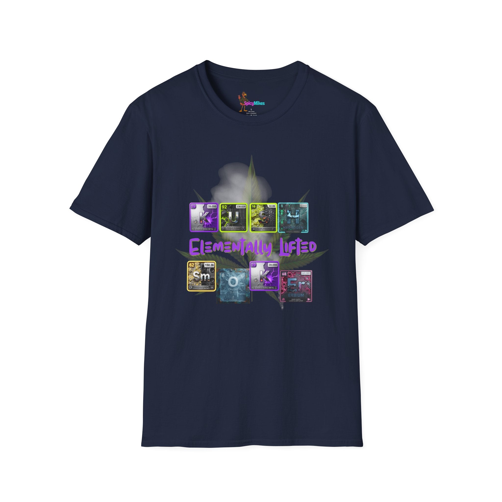 Elementally Lifted T‑Shirt — 420Vaporwave Element Cards Graphic Tee